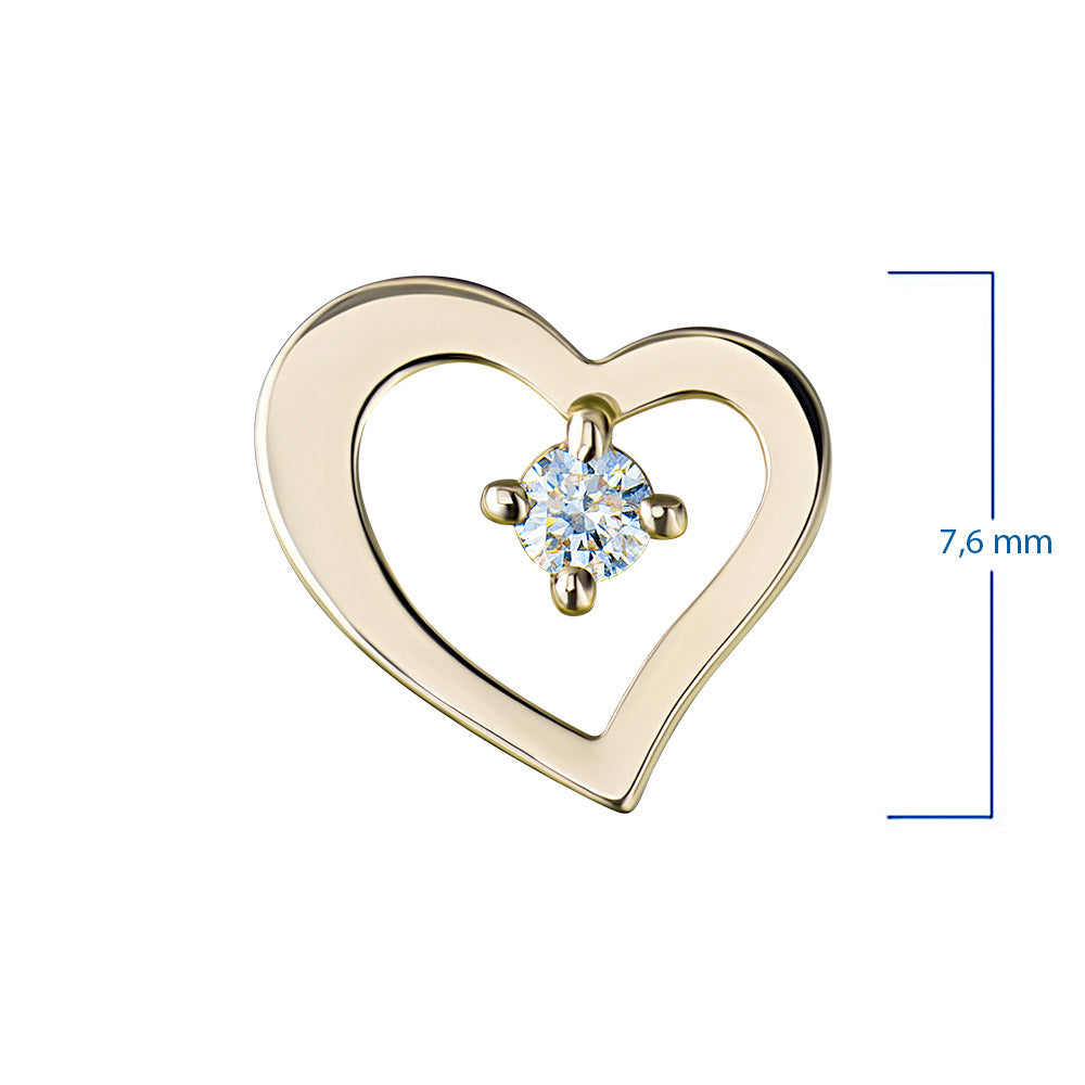 14K Yellow Gold Pendant with Lab-Created Diamonds 0.060 CT.TW
