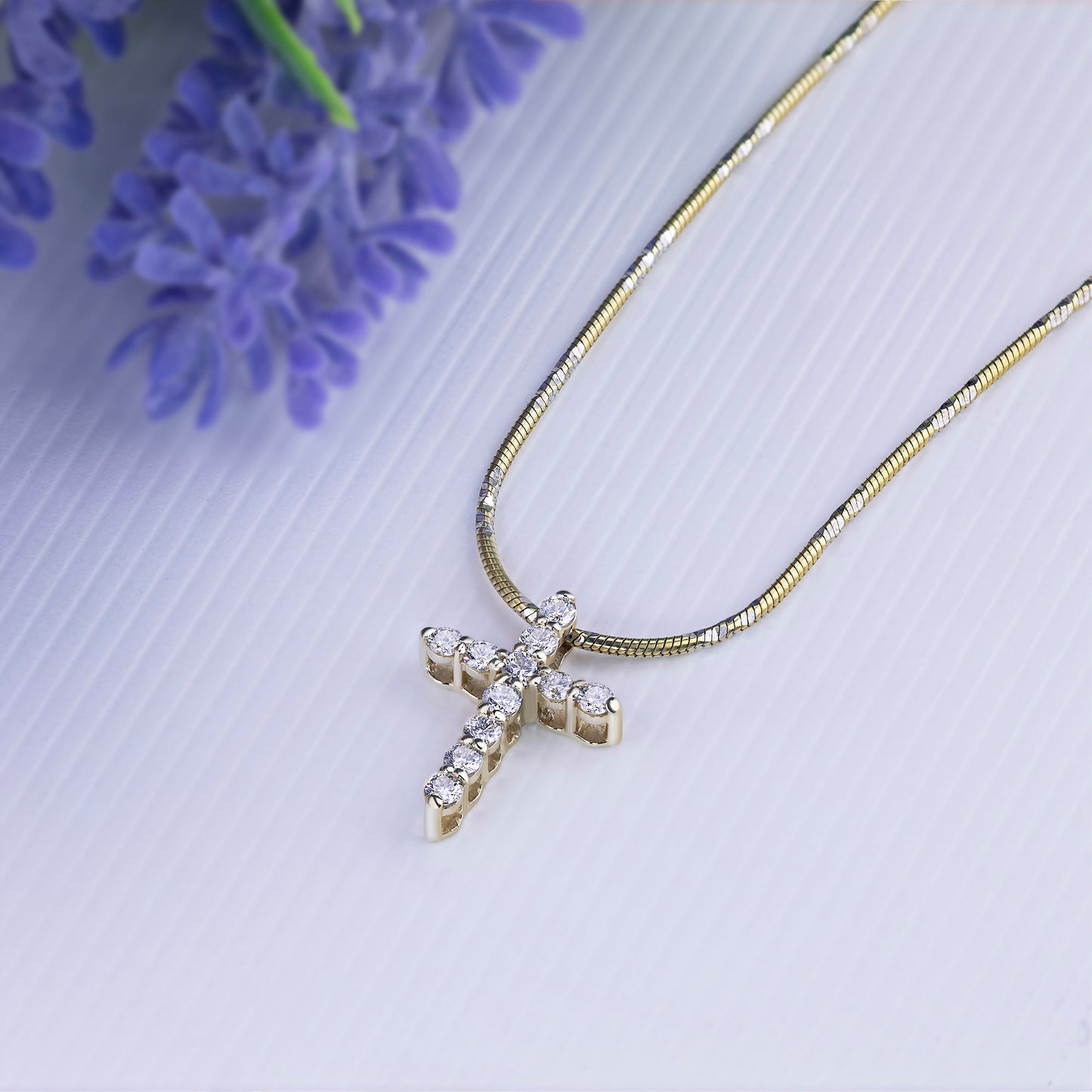14K Yellow Gold Pendant with Lab-Created Diamonds 0.490 CT.TW