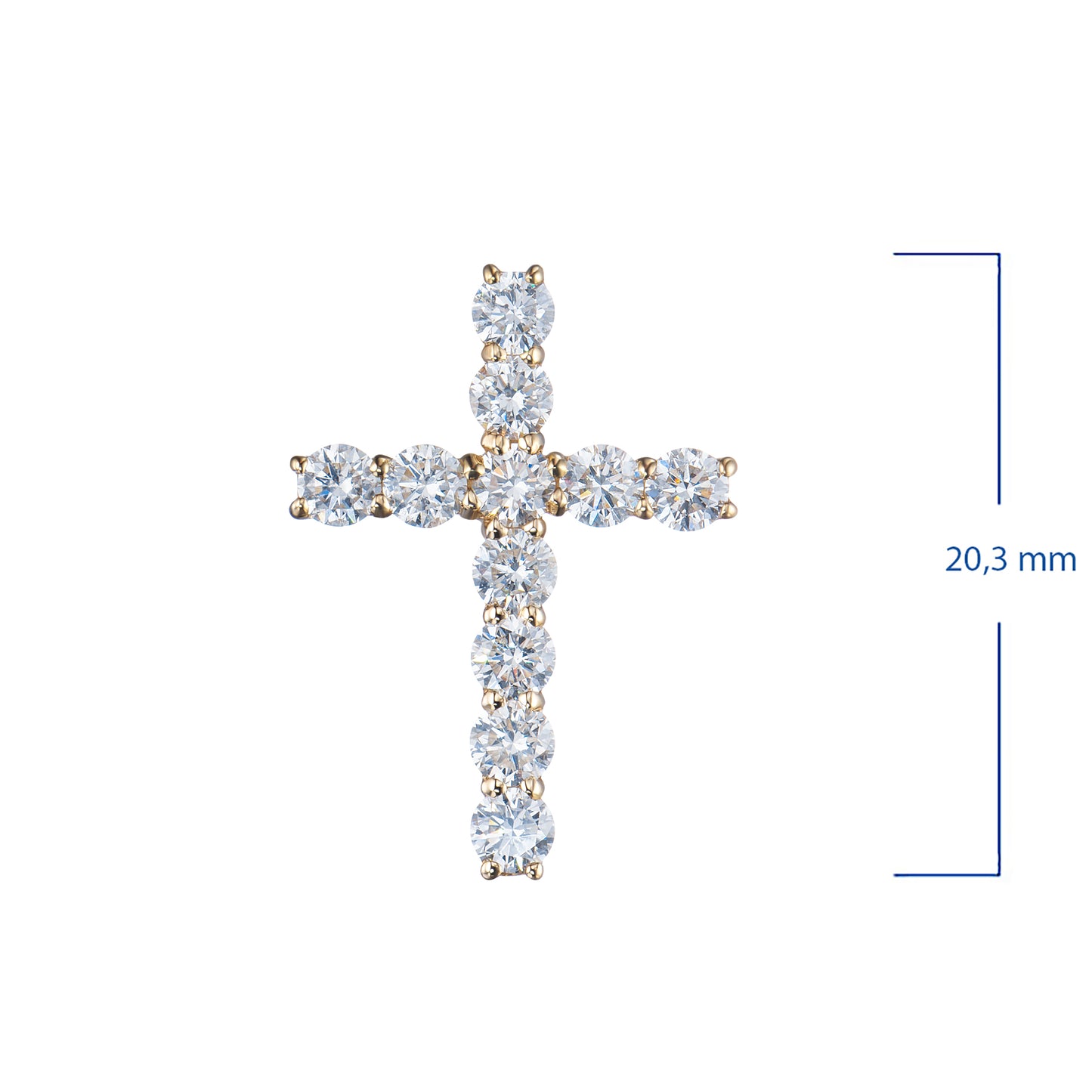 14K Yellow Gold Pendant with Lab-Created Diamonds 0.930 CT.TW