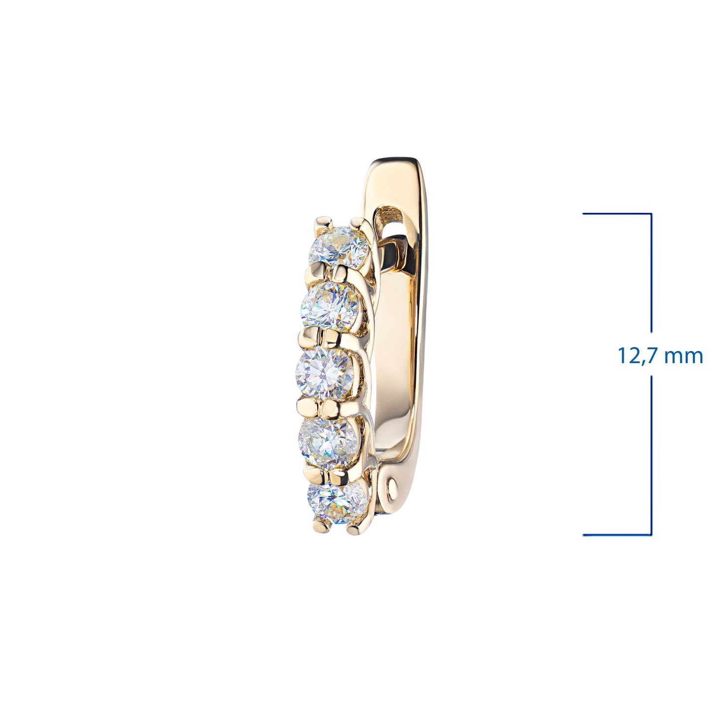 14K Yellow Gold Earrings with Lab-Created Diamonds 0.600 CT.TW