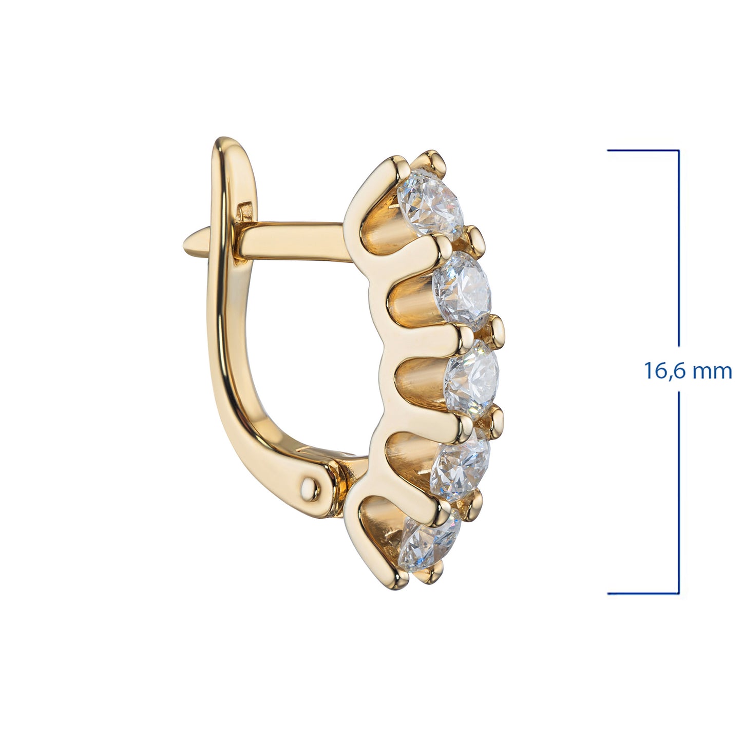 14K Yellow Gold Earrings with Lab-Created Diamonds 1.200 CT.TW