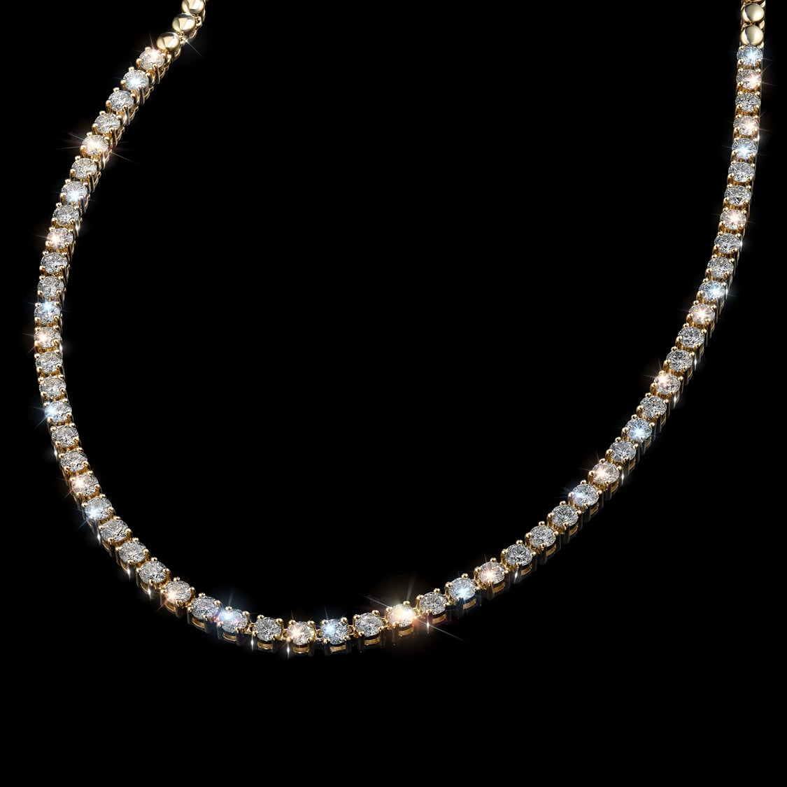 14K Yellow Gold Necklace with Lab-Created Diamonds 8.810 CT.TW