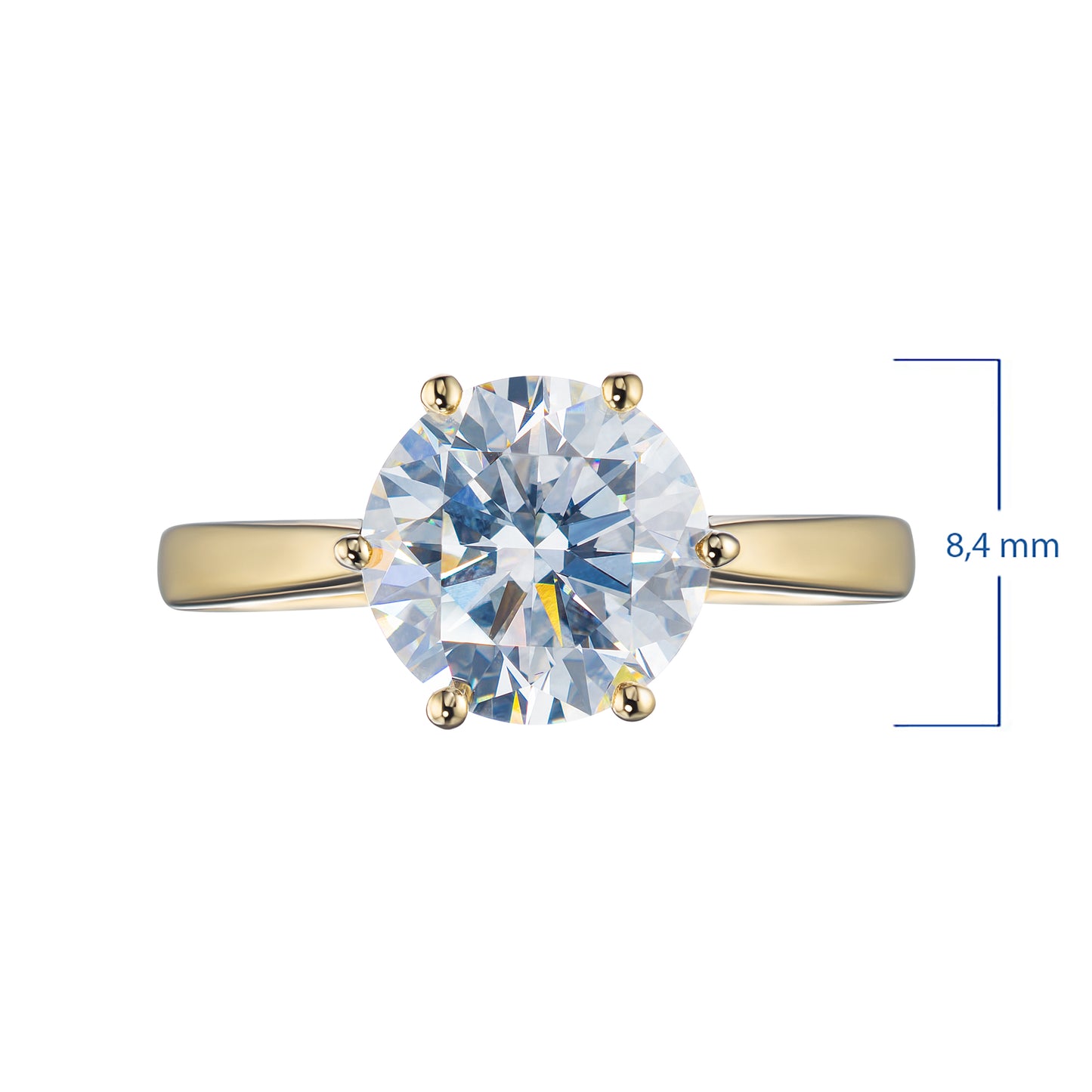 14K Yellow Gold Ring with Lab-Created Diamonds 2.120 CT.TW