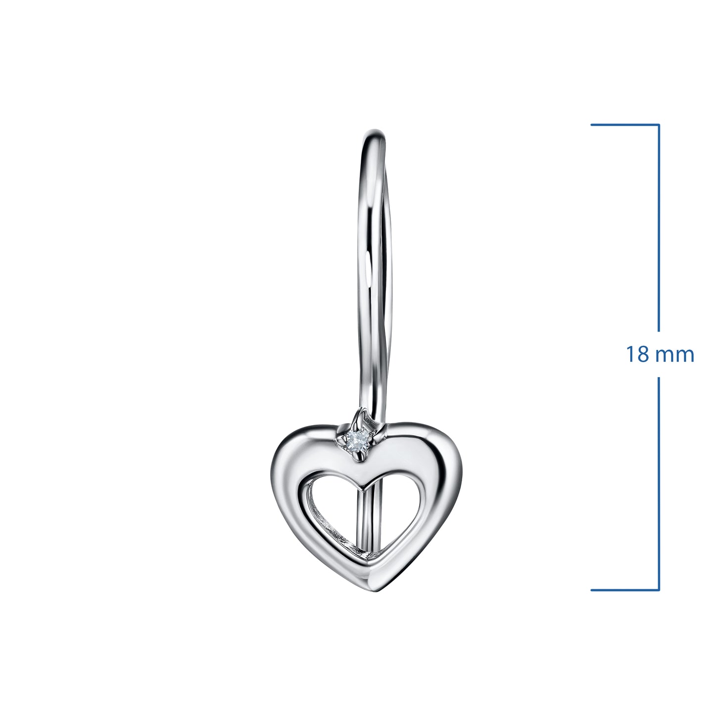Sterling Silver Earrings with Lab-Created Diamonds 0.020 CT.TW