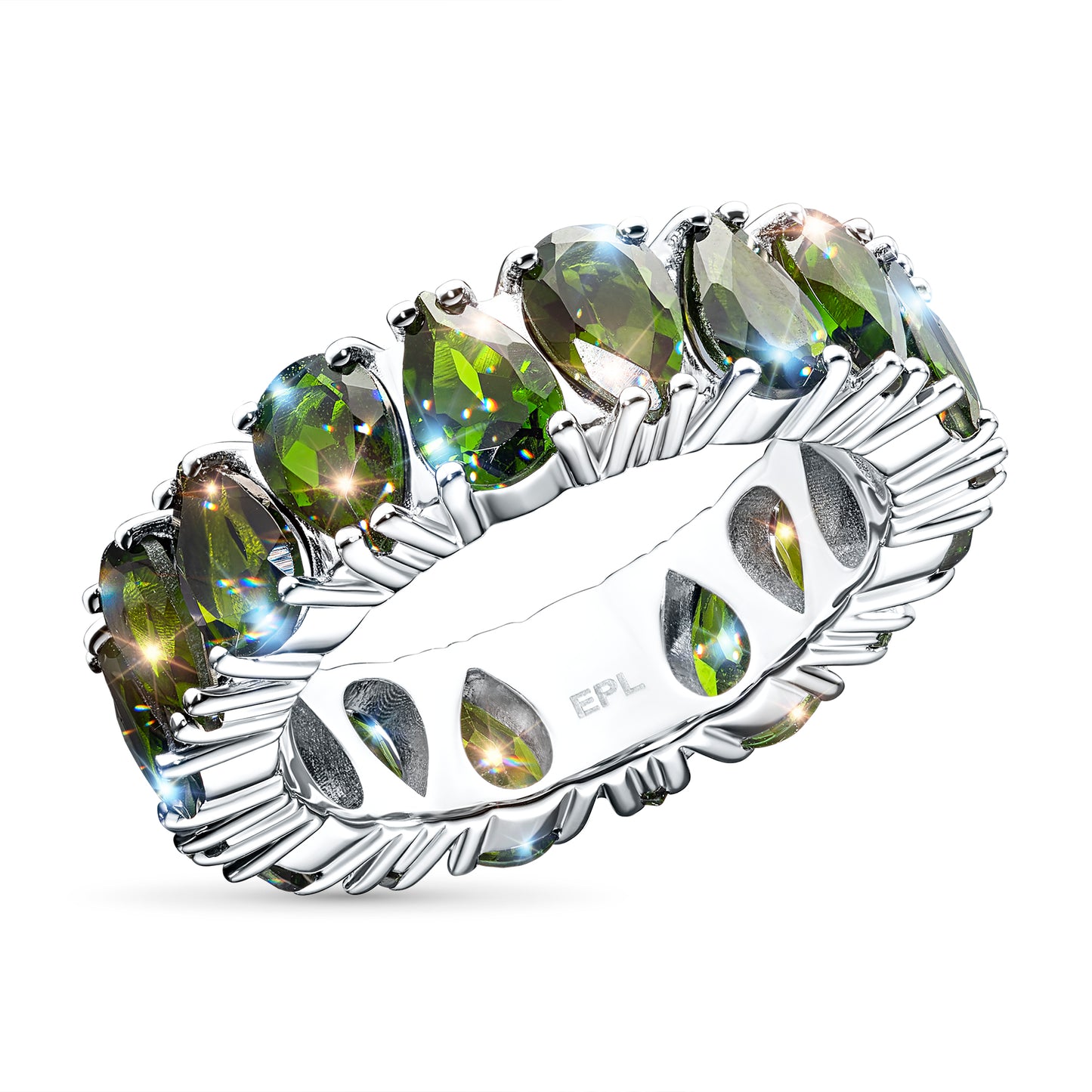 Sterling Silver Ring with Chrome diopside 4.490 CT.TW