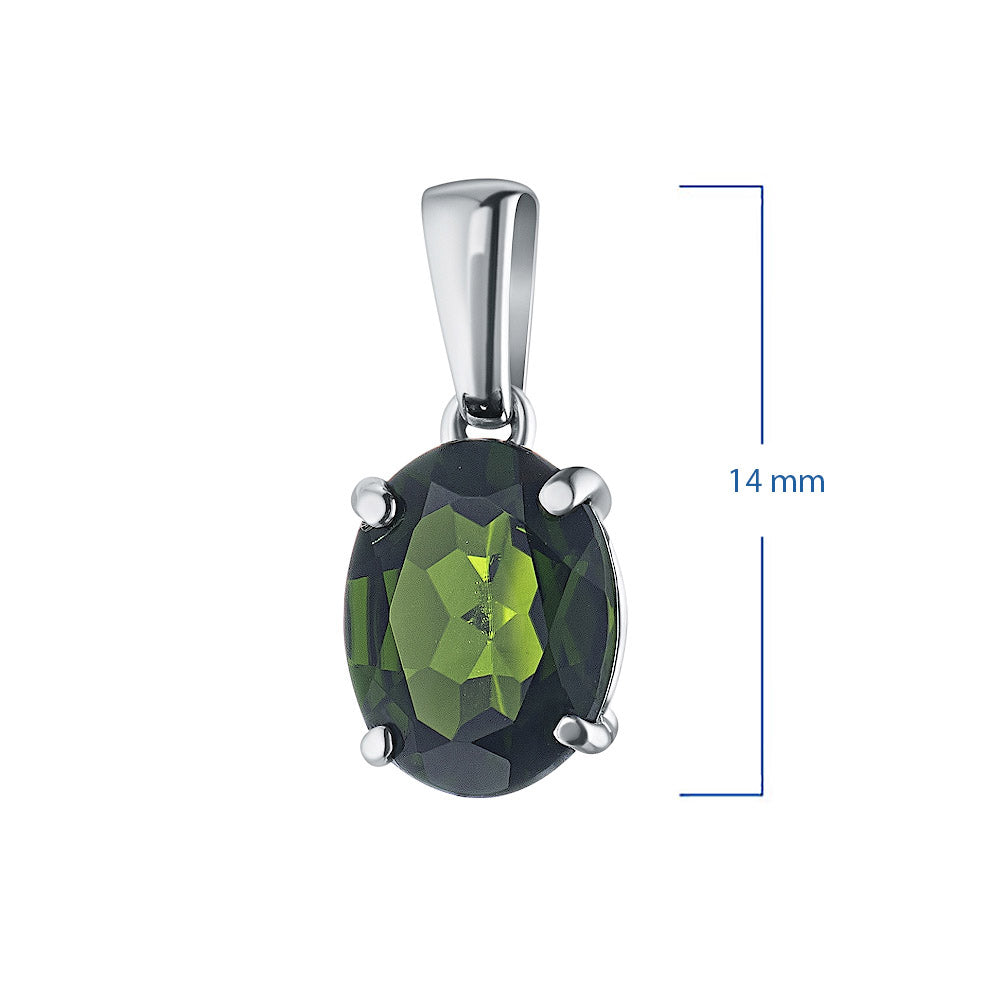Sterling Silver Pendant with Garnet 1.370 CT.TW