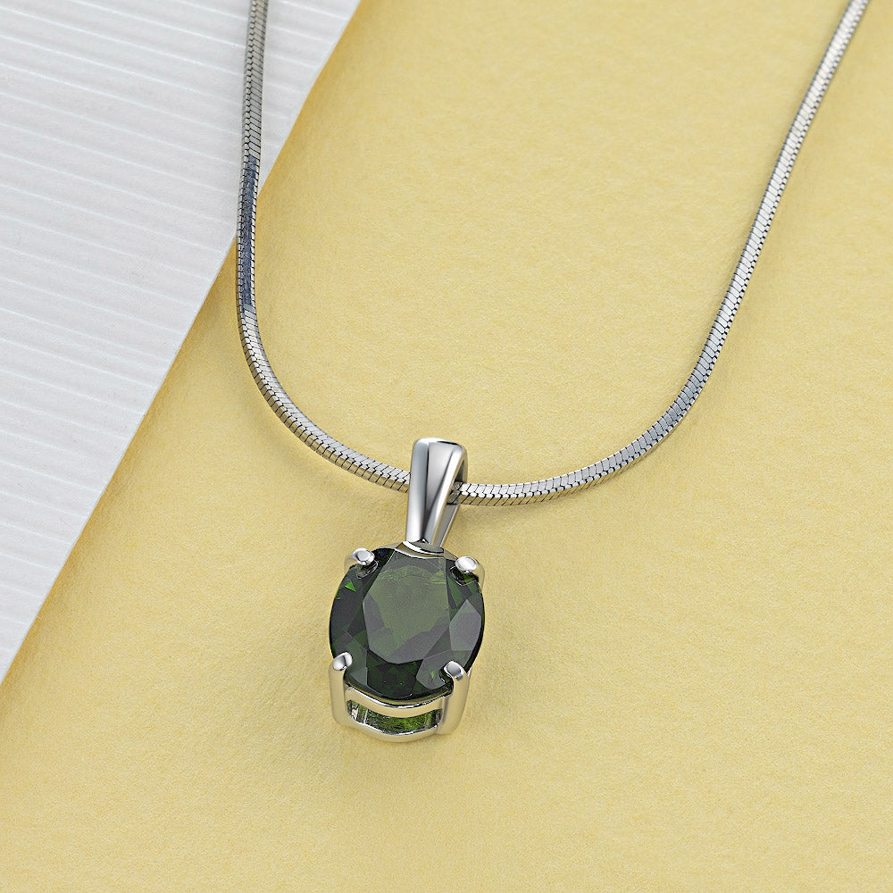 Sterling Silver Pendant with Garnet 1.370 CT.TW