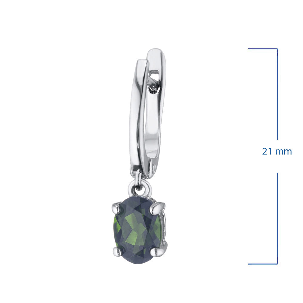 Sterling Silver Earrings with Garnet 2.740 CT.TW