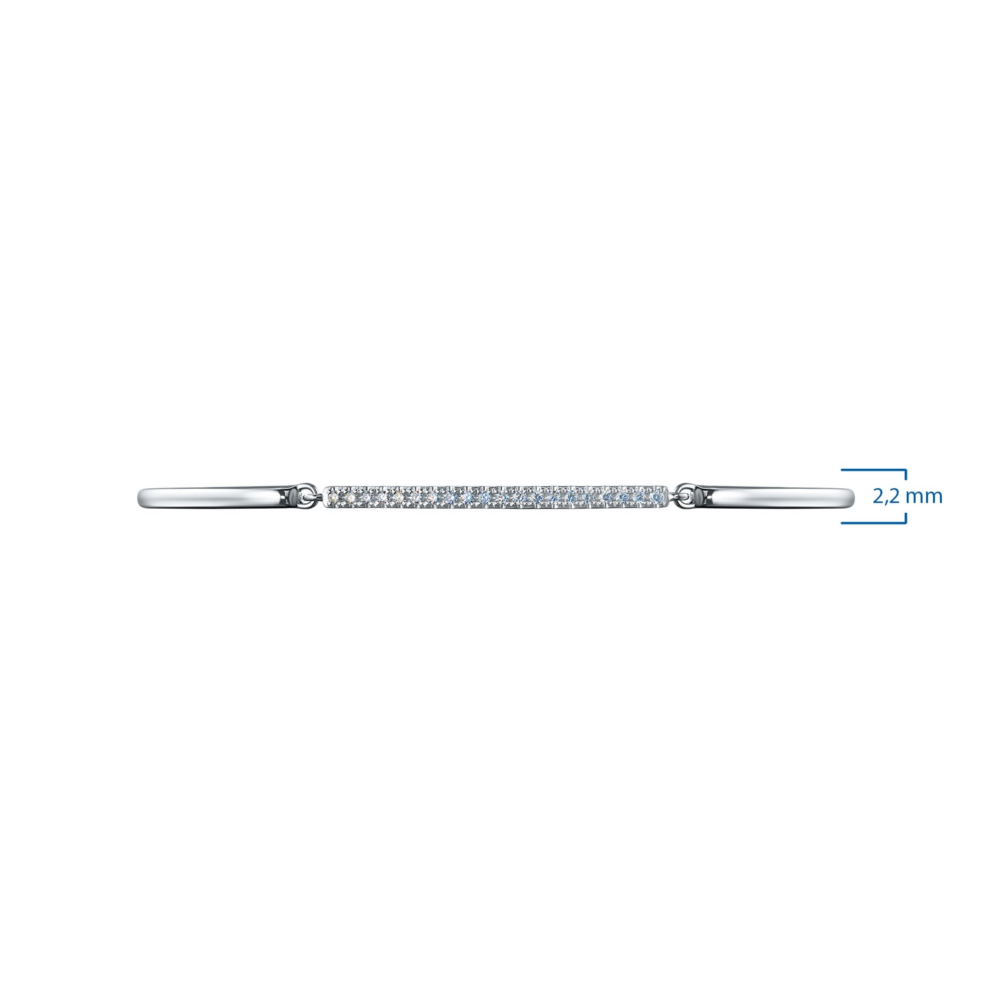 Sterling Silver Bracelet with Lab-Created Diamonds 0.240 CT.TW