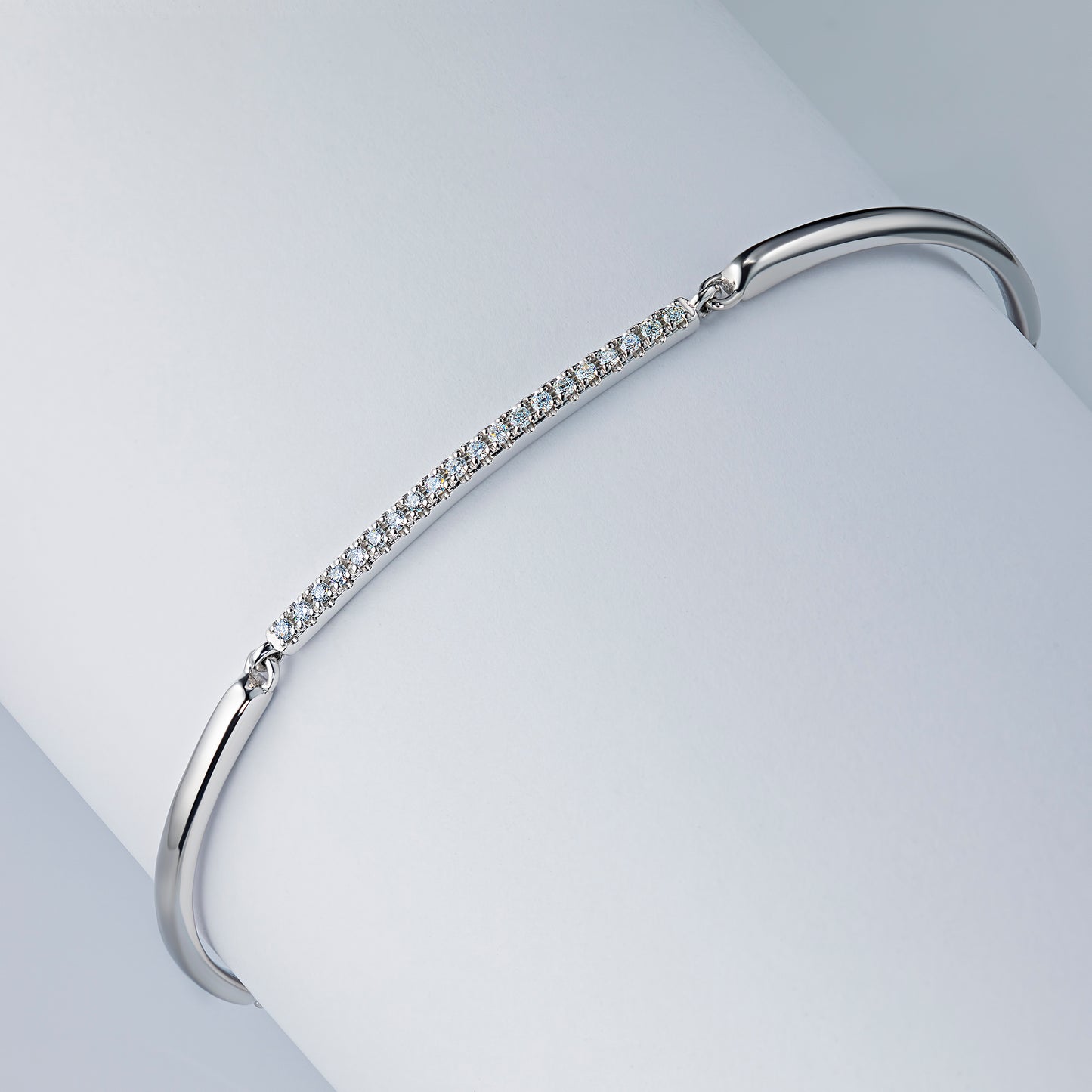 Sterling Silver Bracelet with Lab-Created Diamonds 0.240 CT.TW
