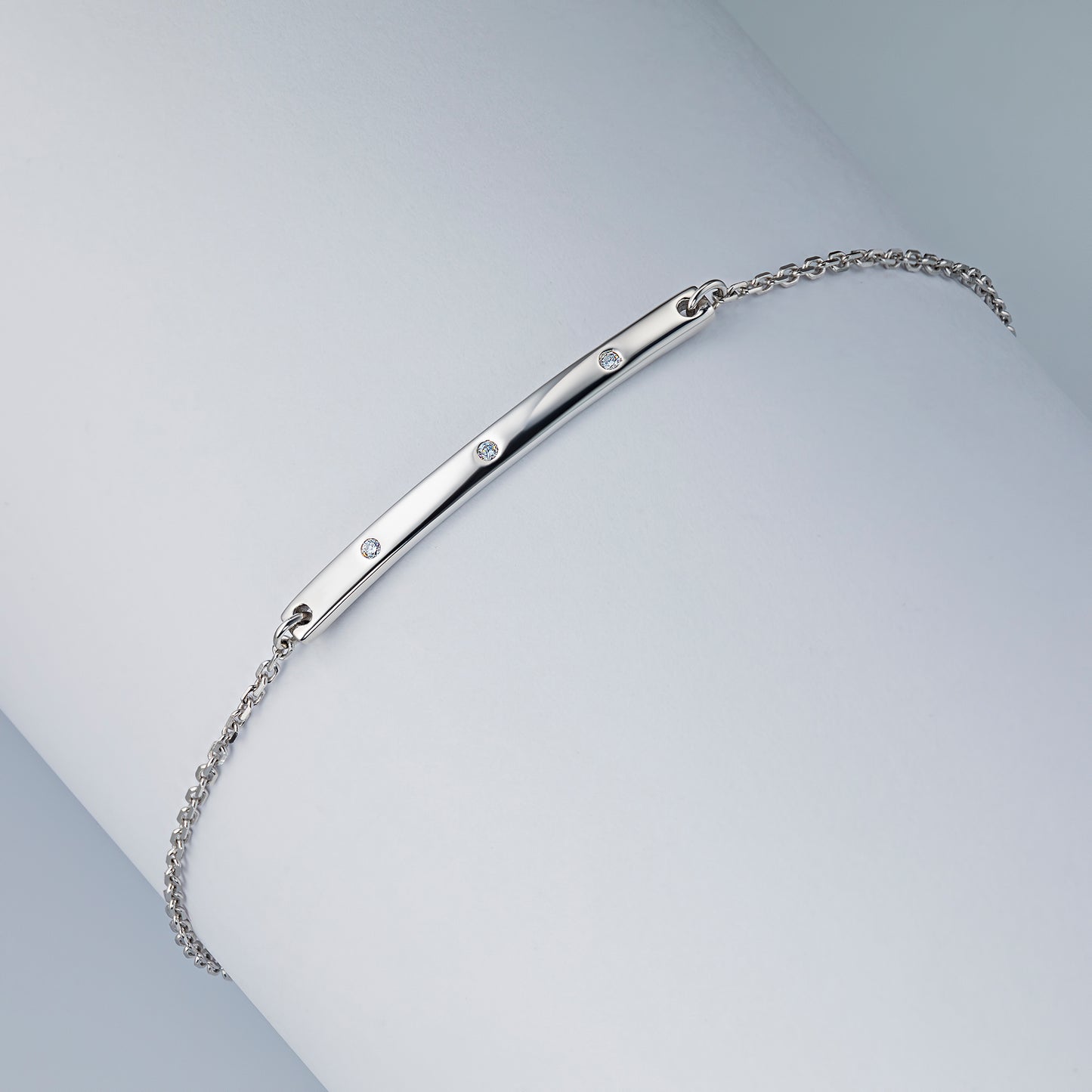 Sterling Silver Bracelet with Lab-Created Diamonds 0.030 CT.TW