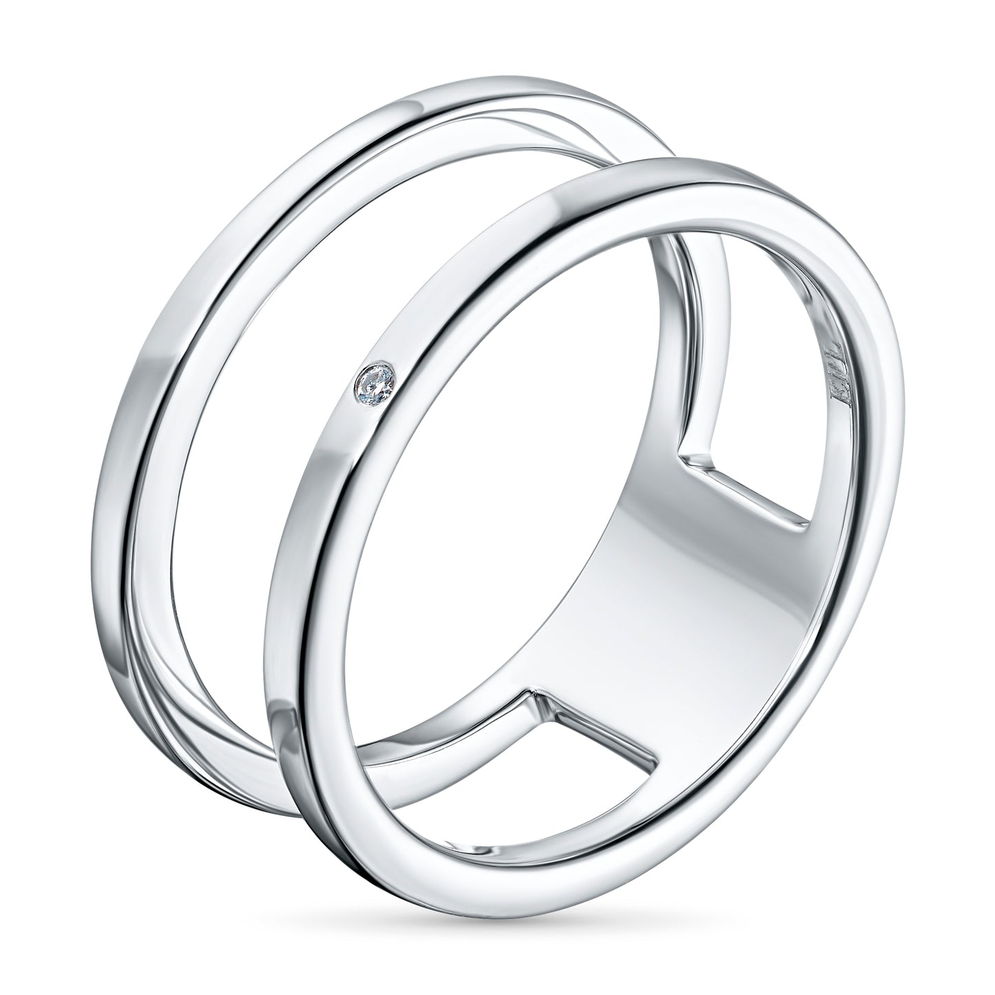 Sterling Silver Ring with Lab-Created Diamonds 0.010 CT.TW