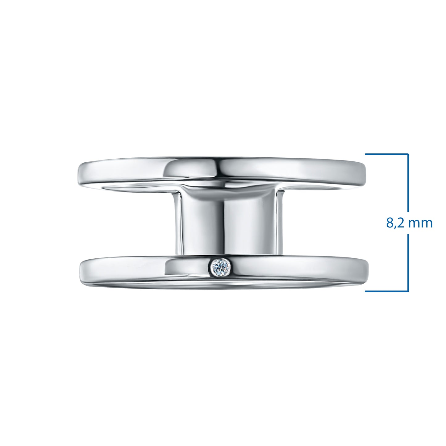 Sterling Silver Ring with Lab-Created Diamonds 0.010 CT.TW