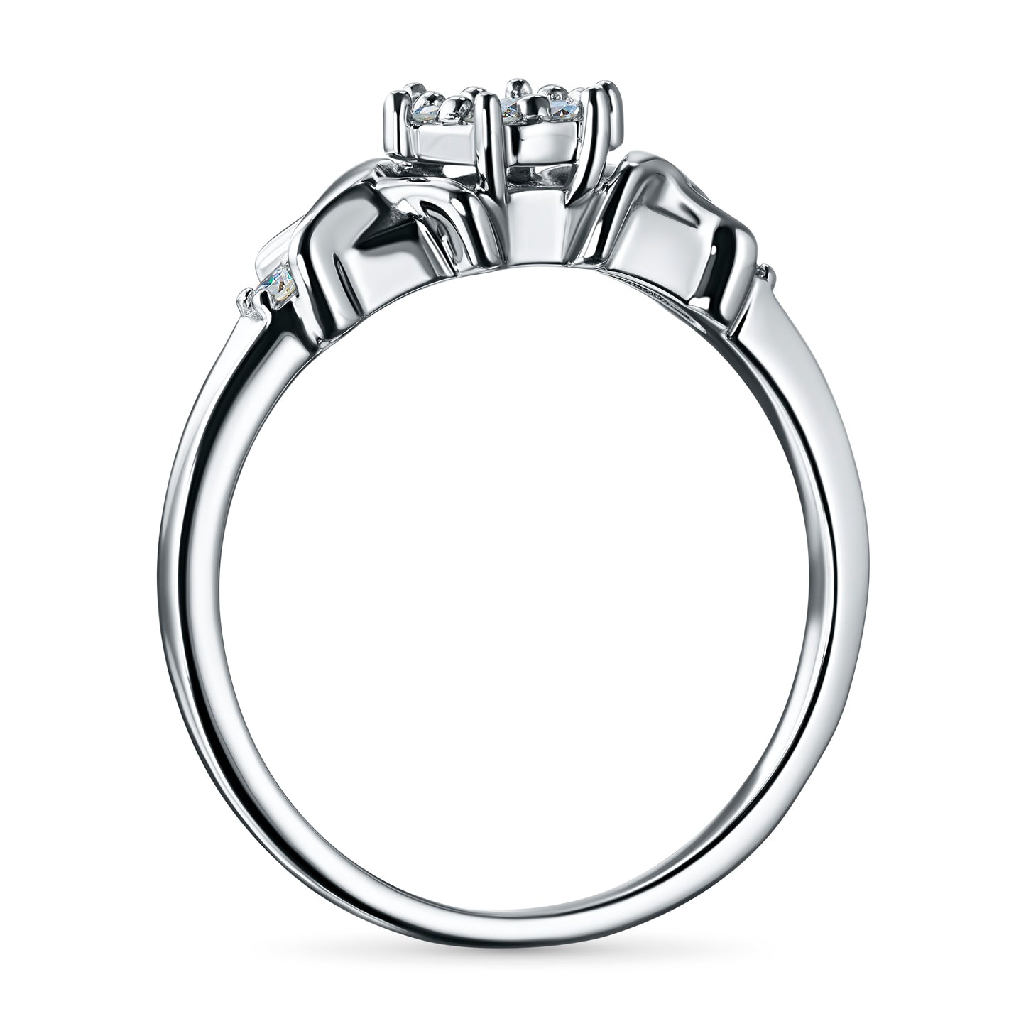 Sterling Silver Ring with Lab-Created Diamonds 0.130 CT.TW