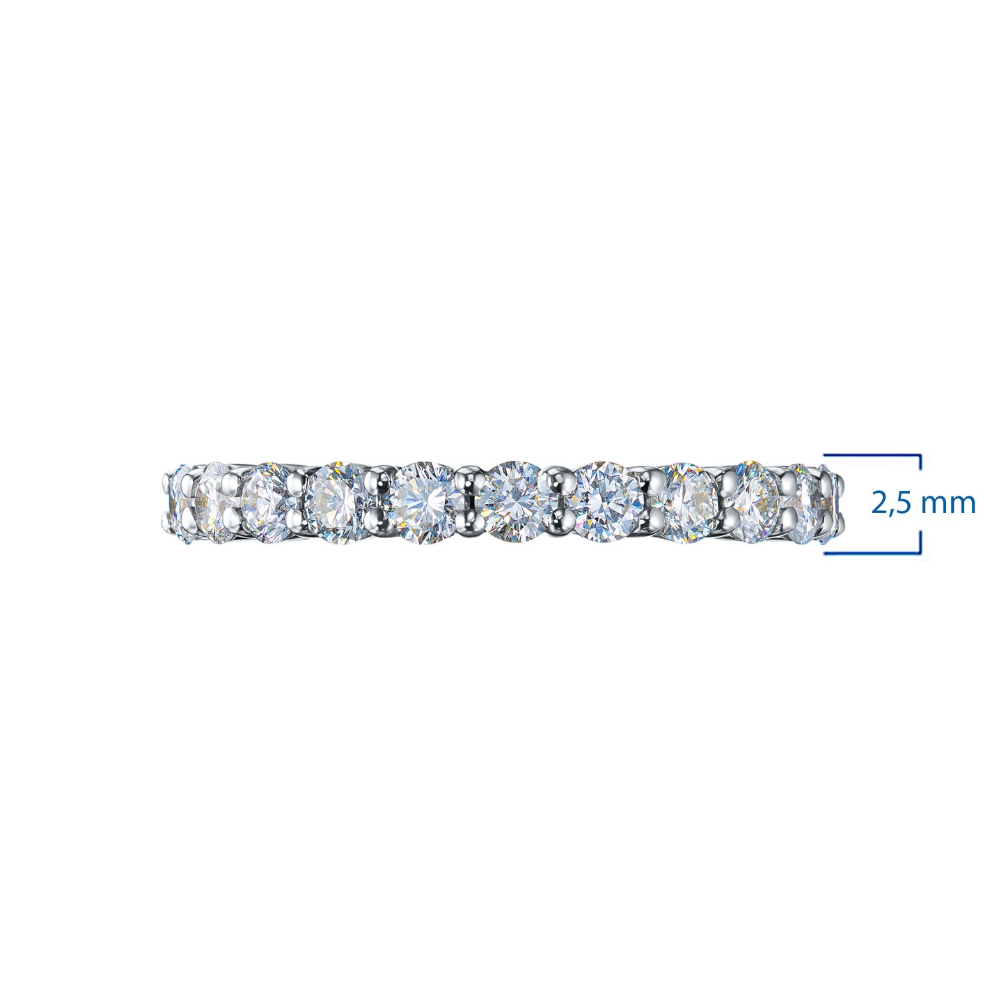 Sterling Silver Ring with Lab-Created Diamonds 0.650 CT.TW