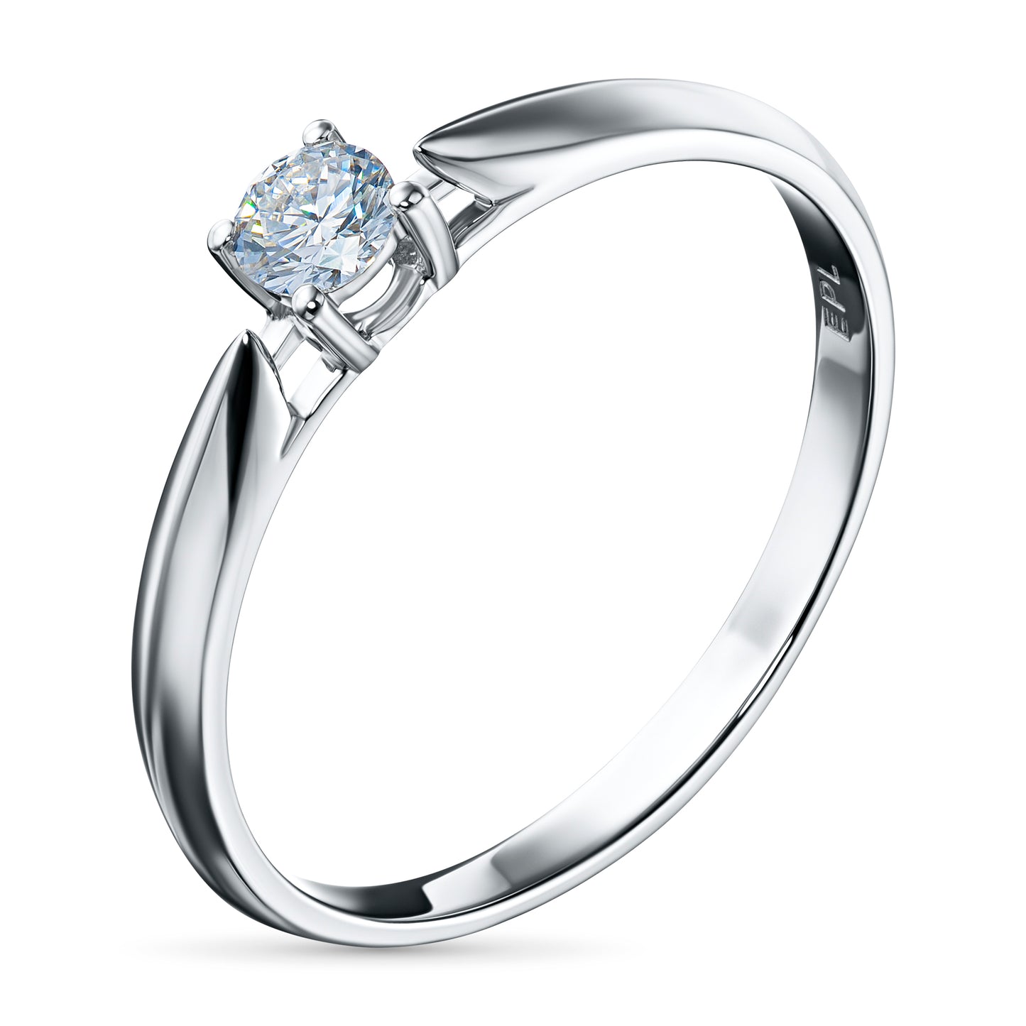 Sterling Silver Ring with Lab-Created Diamonds 0.180 CT.TW
