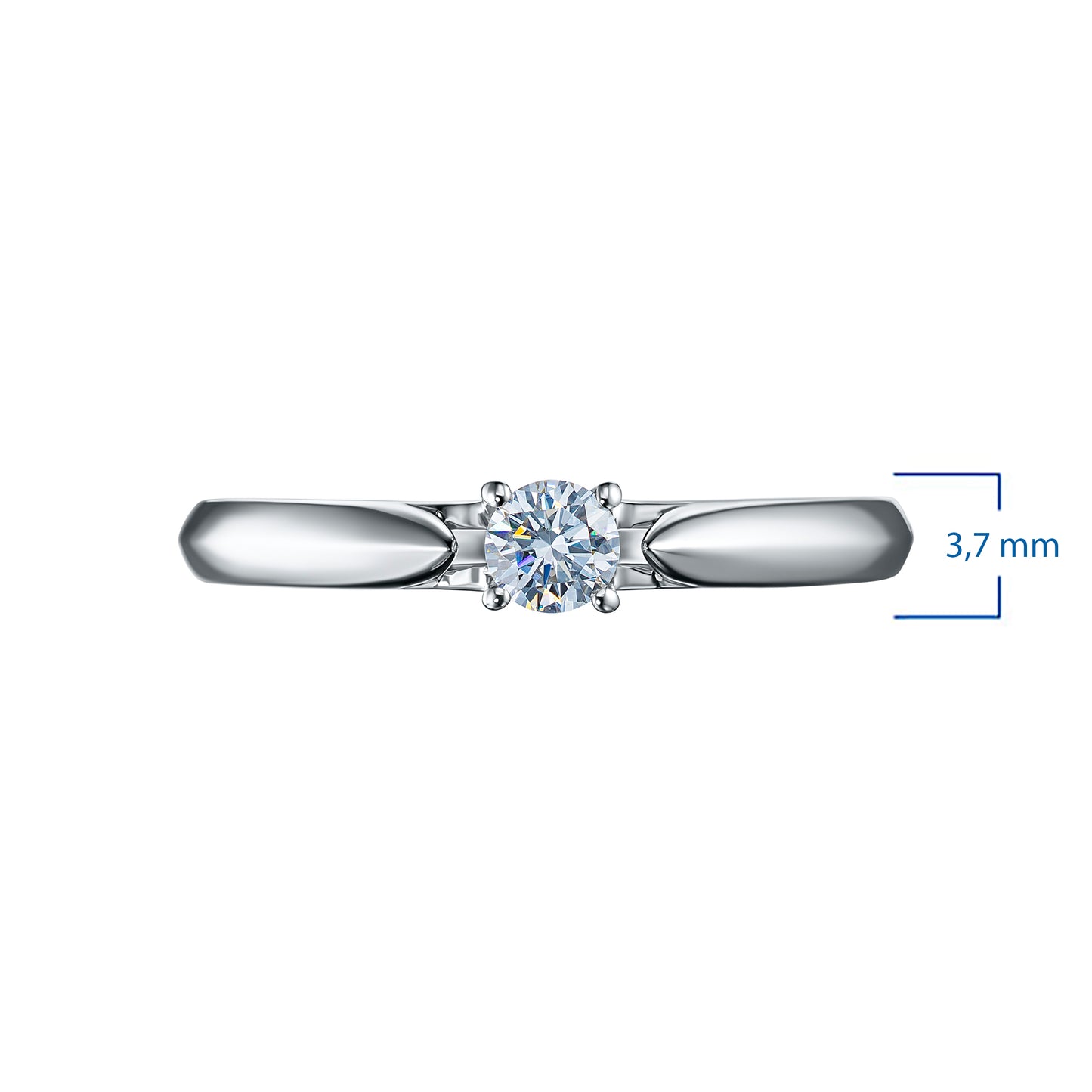 Sterling Silver Ring with Lab-Created Diamonds 0.180 CT.TW