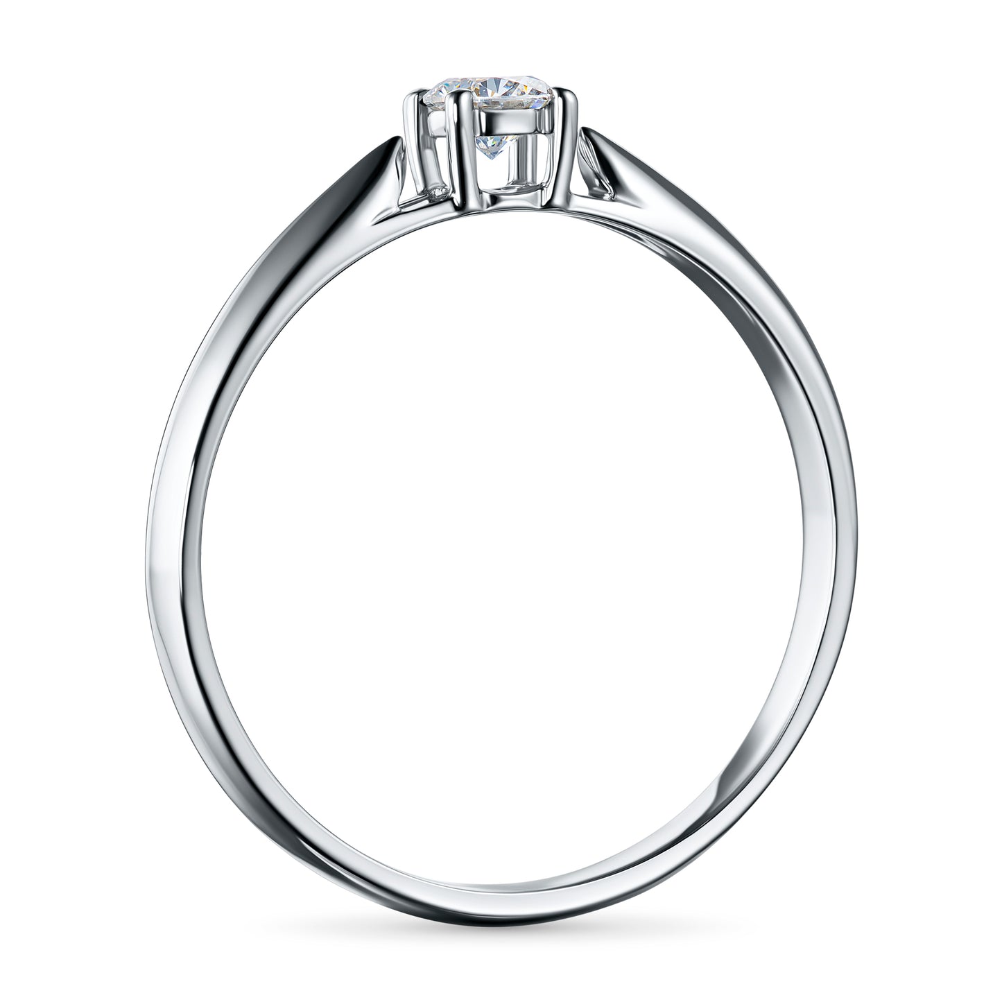 Sterling Silver Ring with Lab-Created Diamonds 0.180 CT.TW