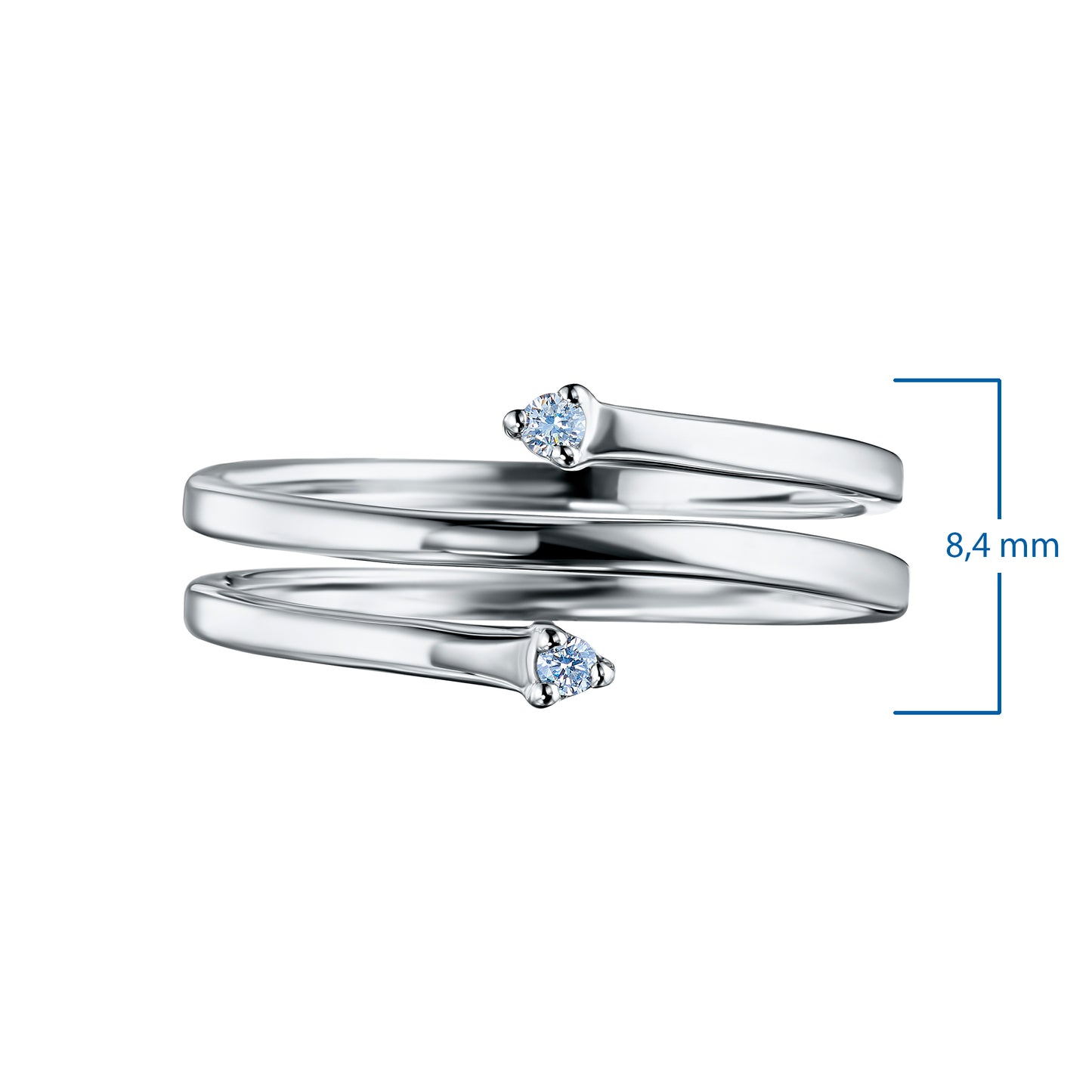 Sterling Silver Ring with Lab-Created Diamonds 0.040 CT.TW