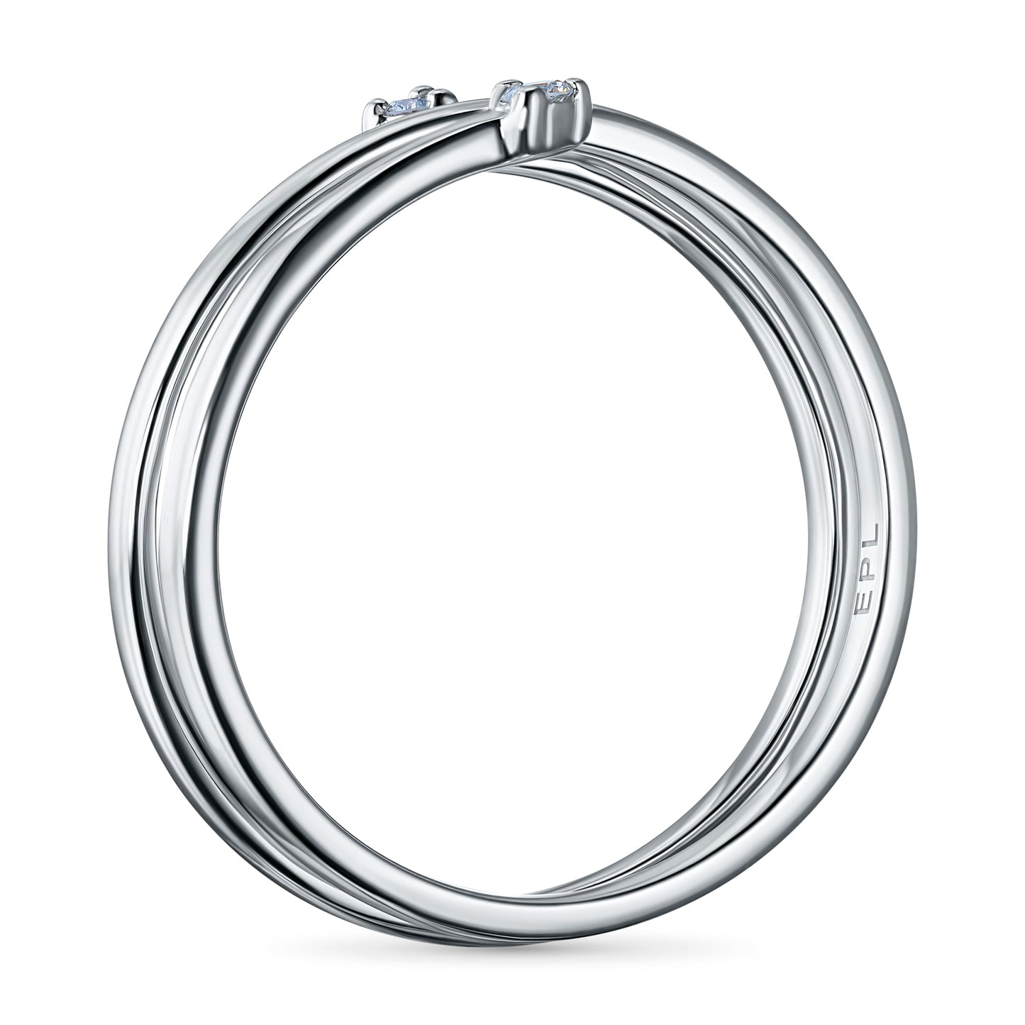 Sterling Silver Ring with Lab-Created Diamonds 0.040 CT.TW
