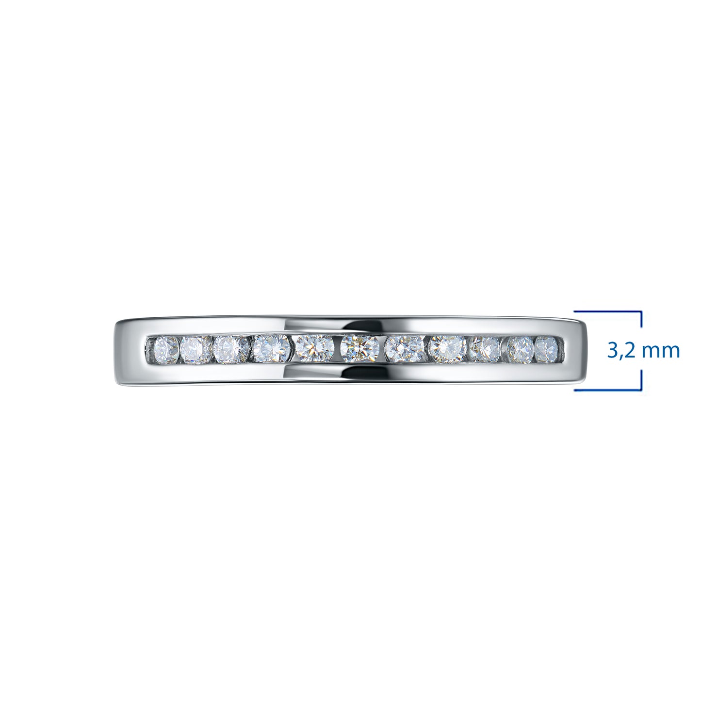 Sterling Silver Ring with Lab-Created Diamonds 0.210 CT.TW