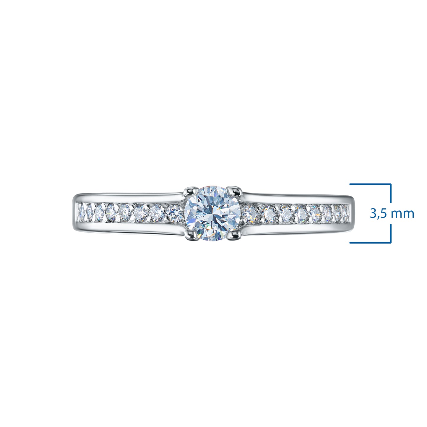 Sterling Silver Ring with Lab-Created Diamonds 0.230 CT.TW