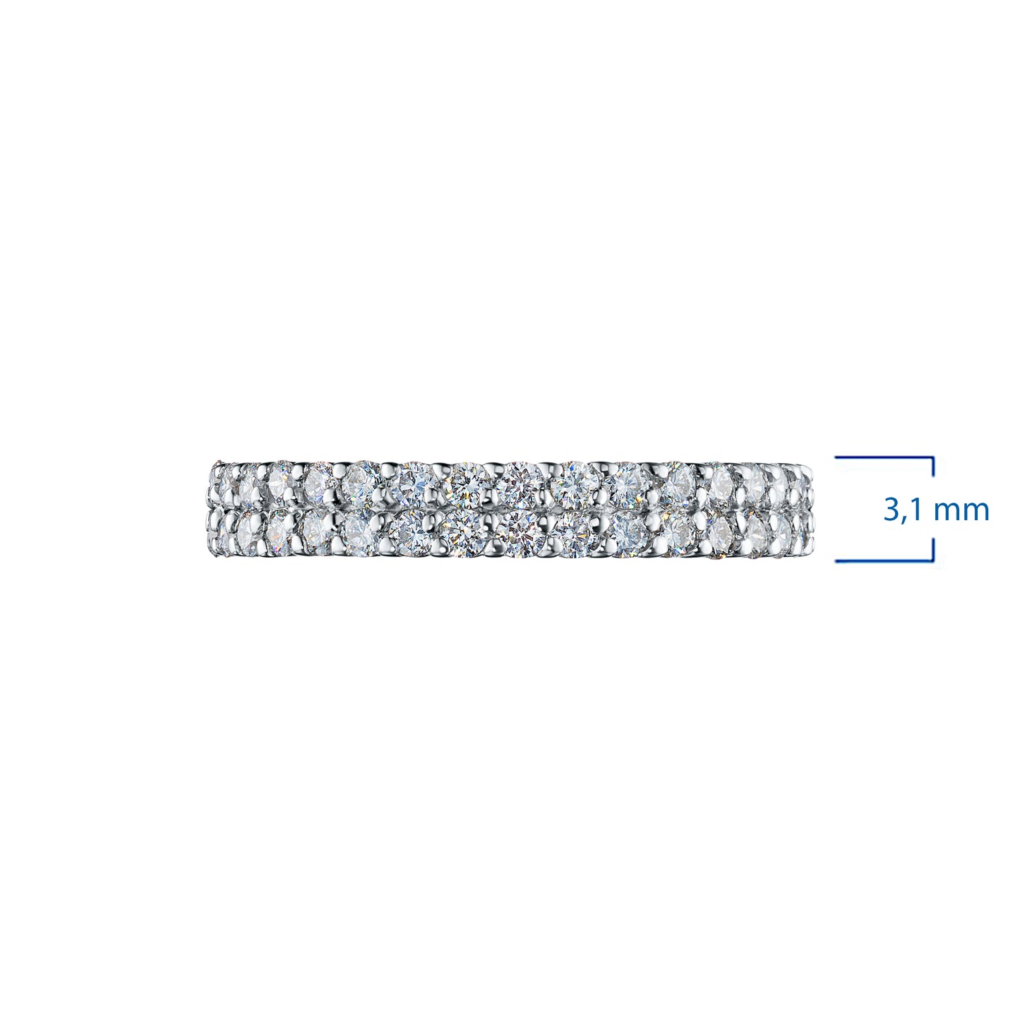 Sterling Silver Ring with Lab-Created Diamonds 0.410 CT.TW