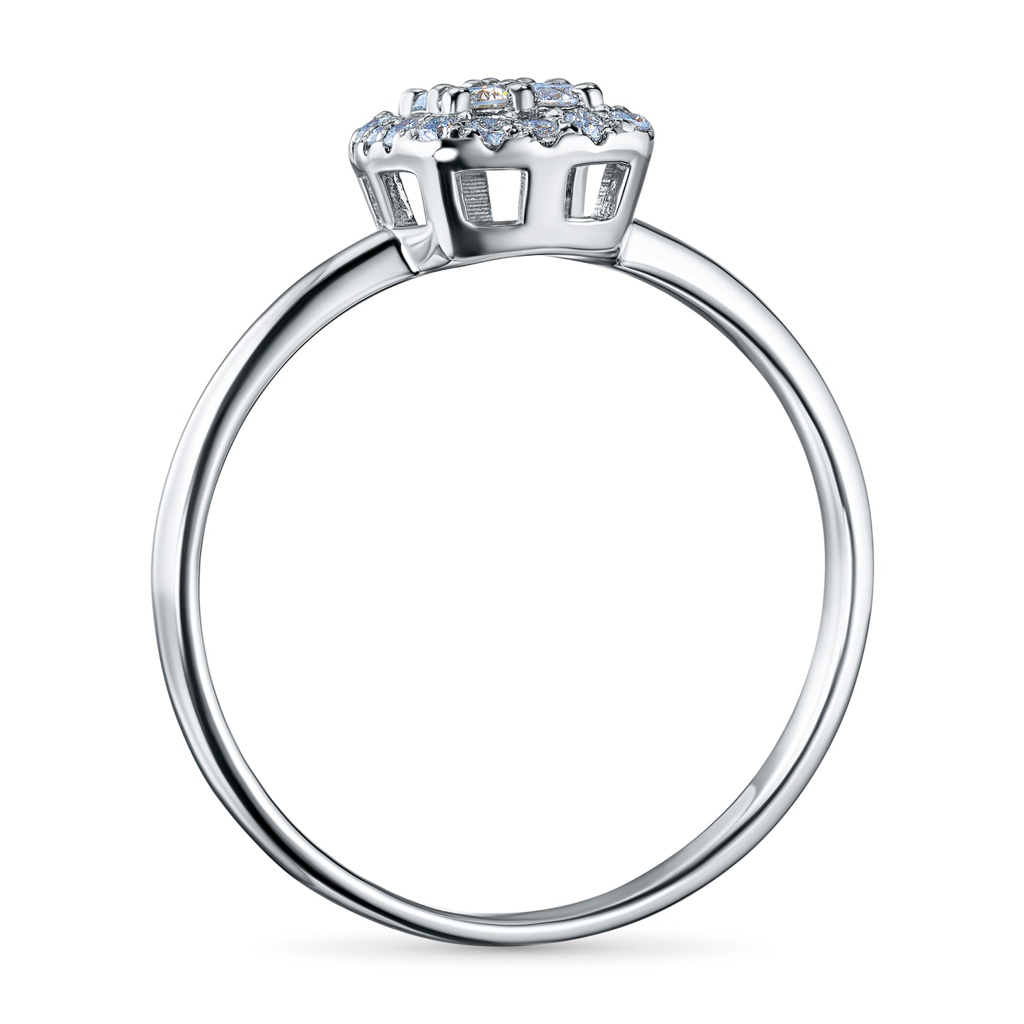 Sterling Silver Ring with Lab-Created Diamonds 0.200 CT.TW