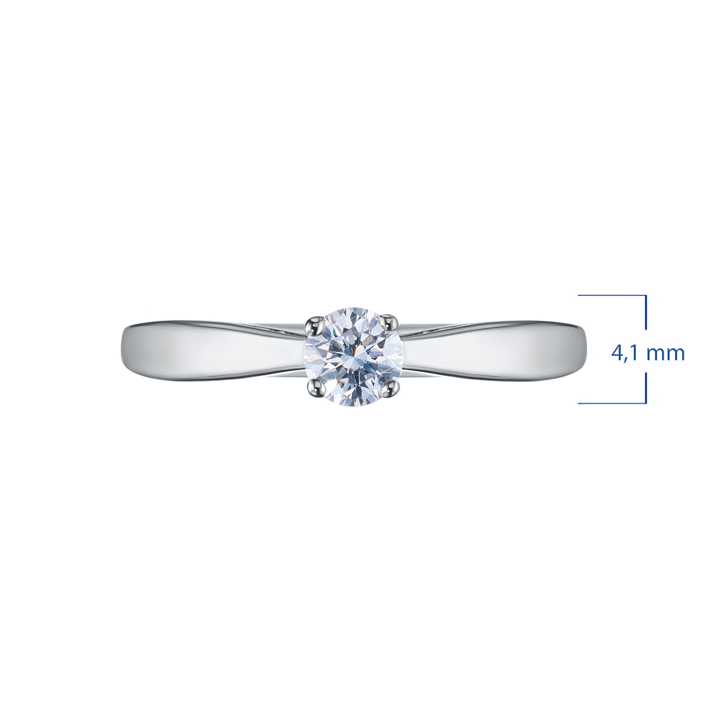 Sterling Silver Ring with Lab-Created Diamonds 0.270 CT.TW