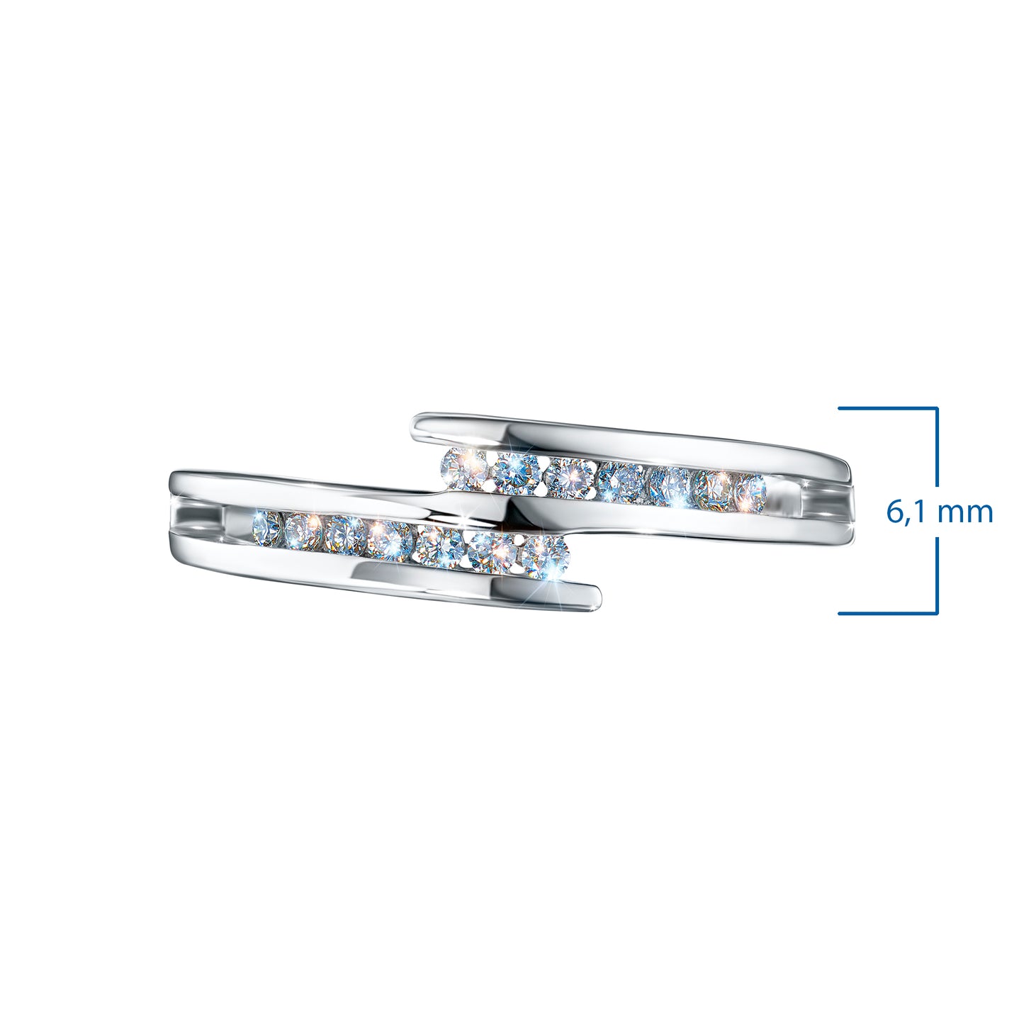 Sterling Silver Ring with Lab-Created Diamonds 0.270 CT.TW