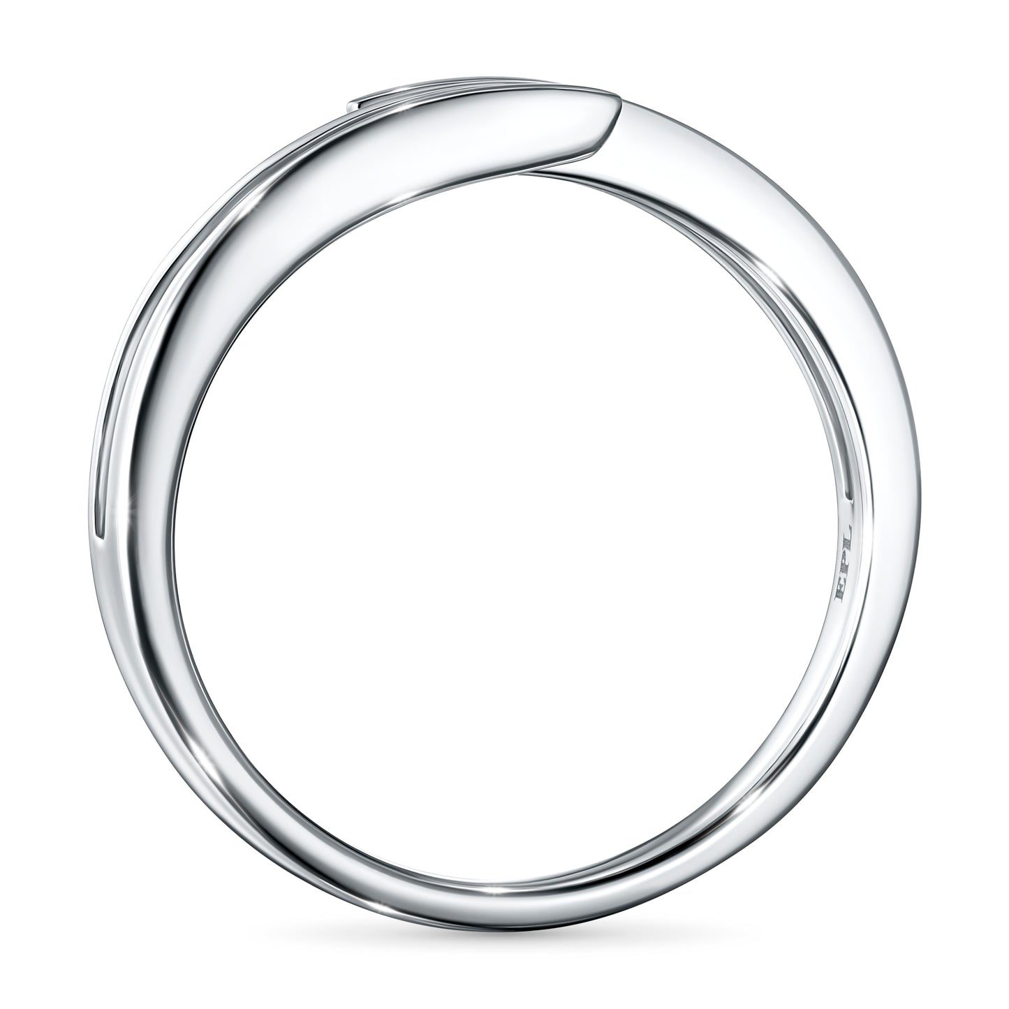 Sterling Silver Ring with Lab-Created Diamonds