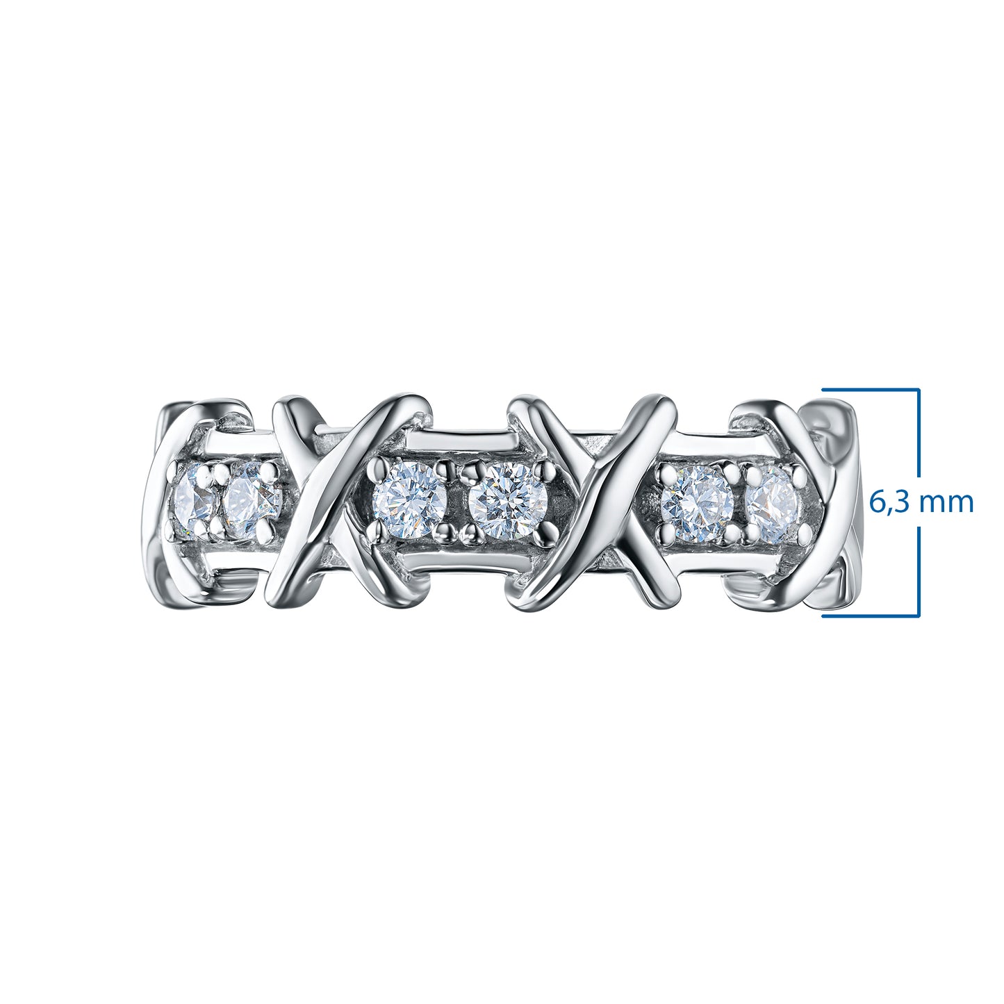 Sterling Silver Ring with Lab-Created Diamonds 0.270 CT.TW