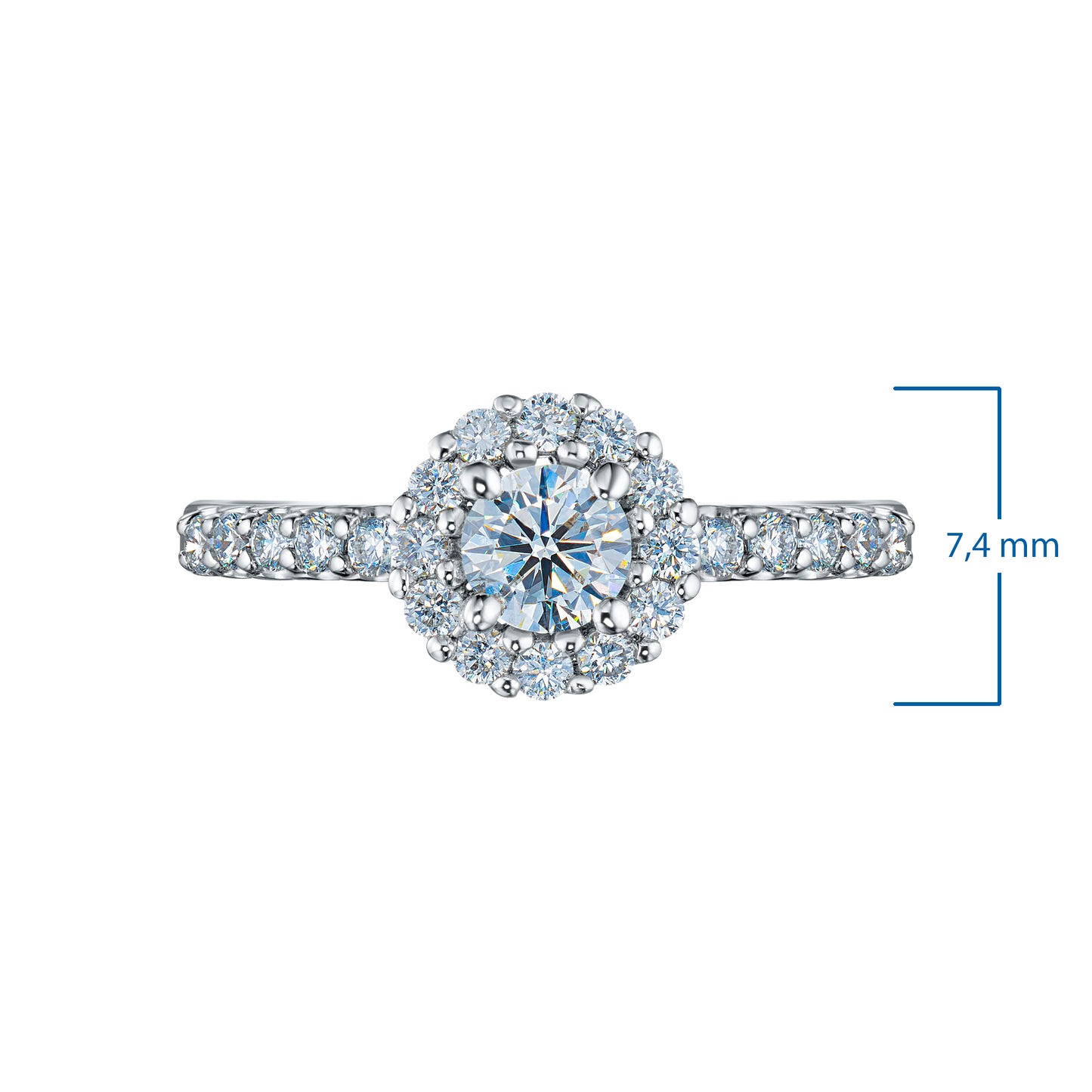 Sterling Silver Ring with Lab-Created Diamonds 0.560 CT.TW