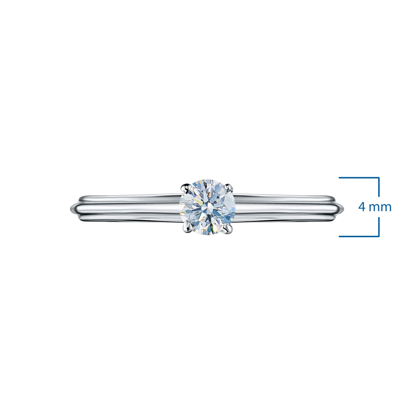 Sterling Silver Ring with Lab-Created Diamonds 0.270 CT.TW
