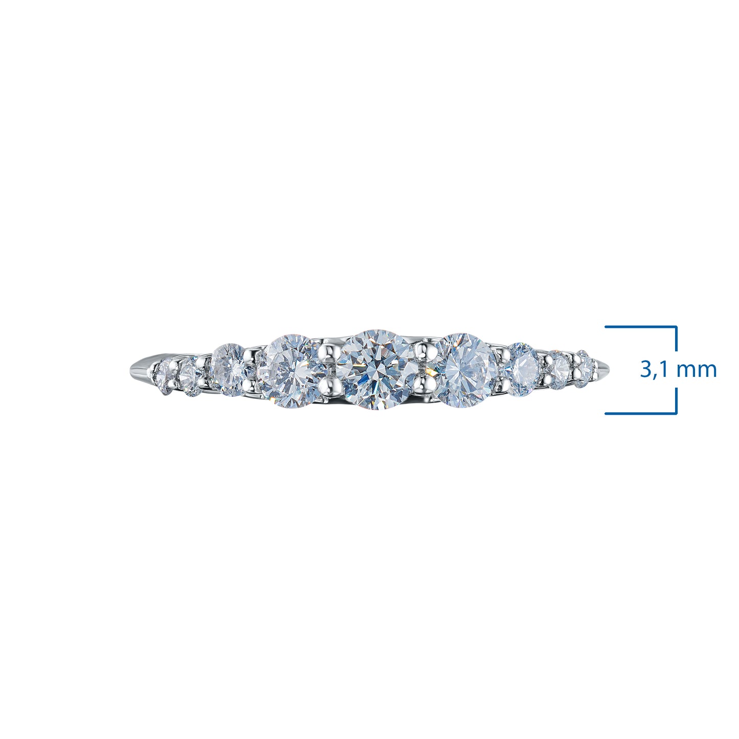 Sterling Silver Ring with Lab-Created Diamonds 0.420 CT.TW