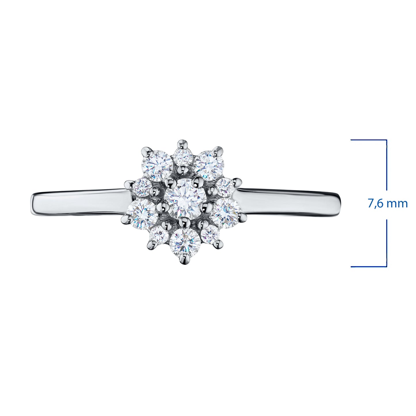 Sterling Silver Ring with Lab-Created Diamonds 0.220 CT.TW