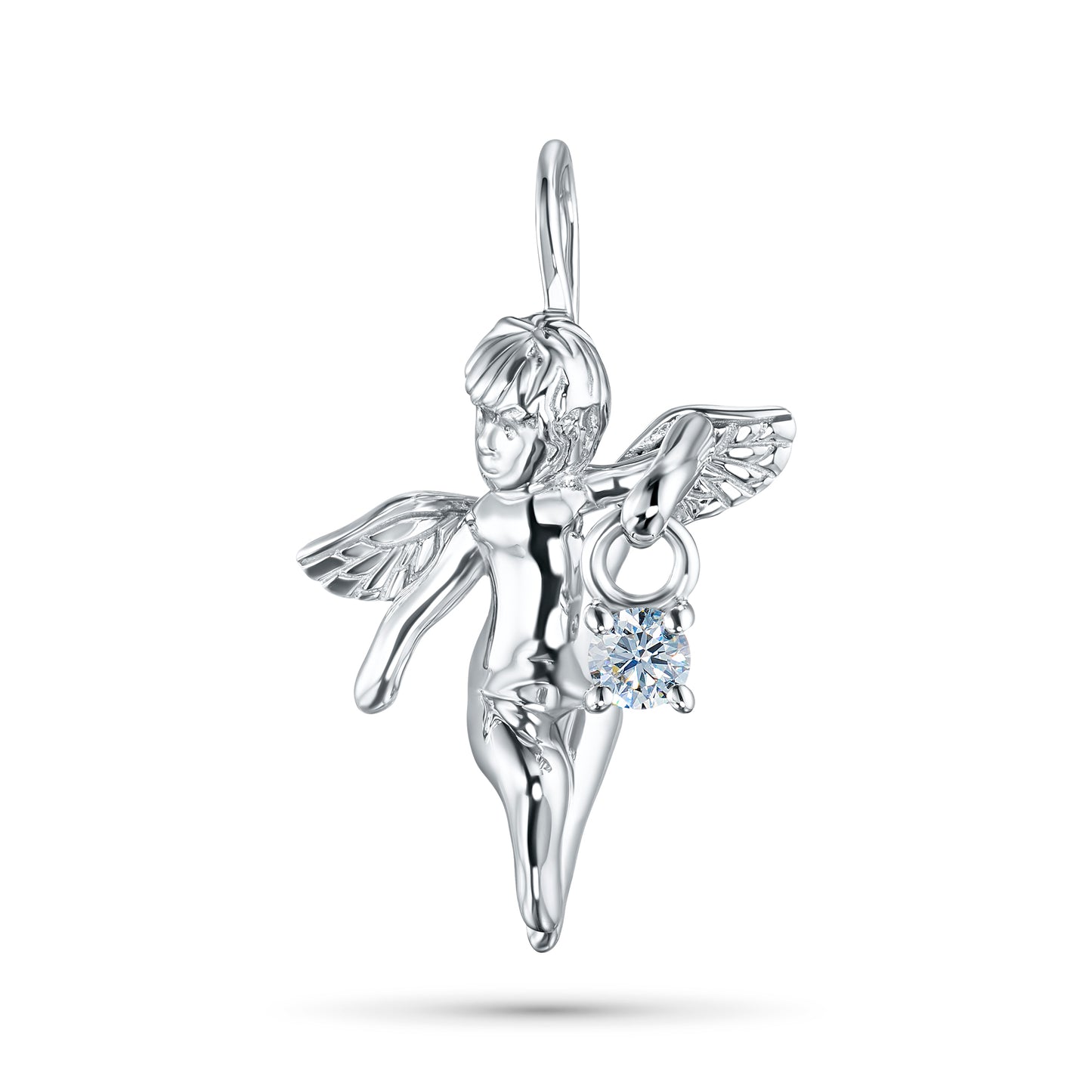 Sterling Silver Pendant with Lab-Created Diamonds 0.080 CT.TW