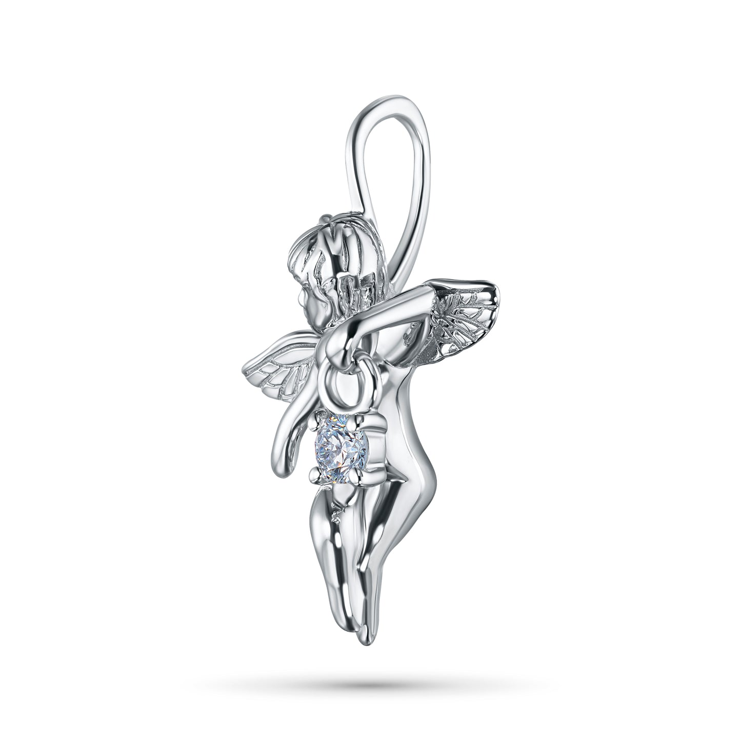 Sterling Silver Pendant with Lab-Created Diamonds 0.080 CT.TW