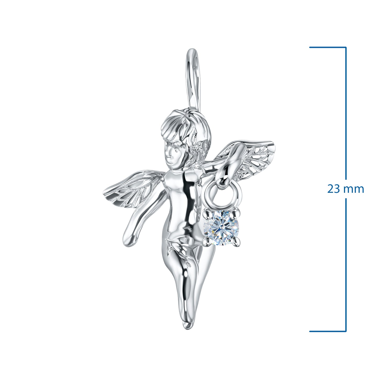 Sterling Silver Pendant with Lab-Created Diamonds 0.080 CT.TW