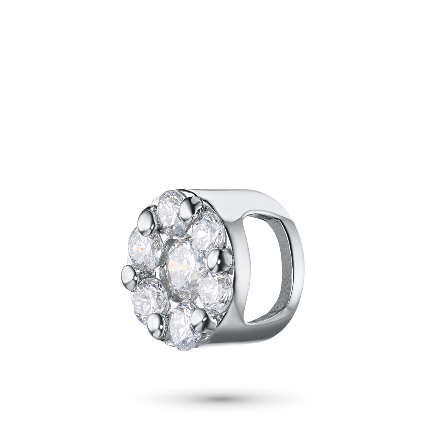 Sterling Silver Pendant with Lab-Created Diamonds 0.160 CT.TW