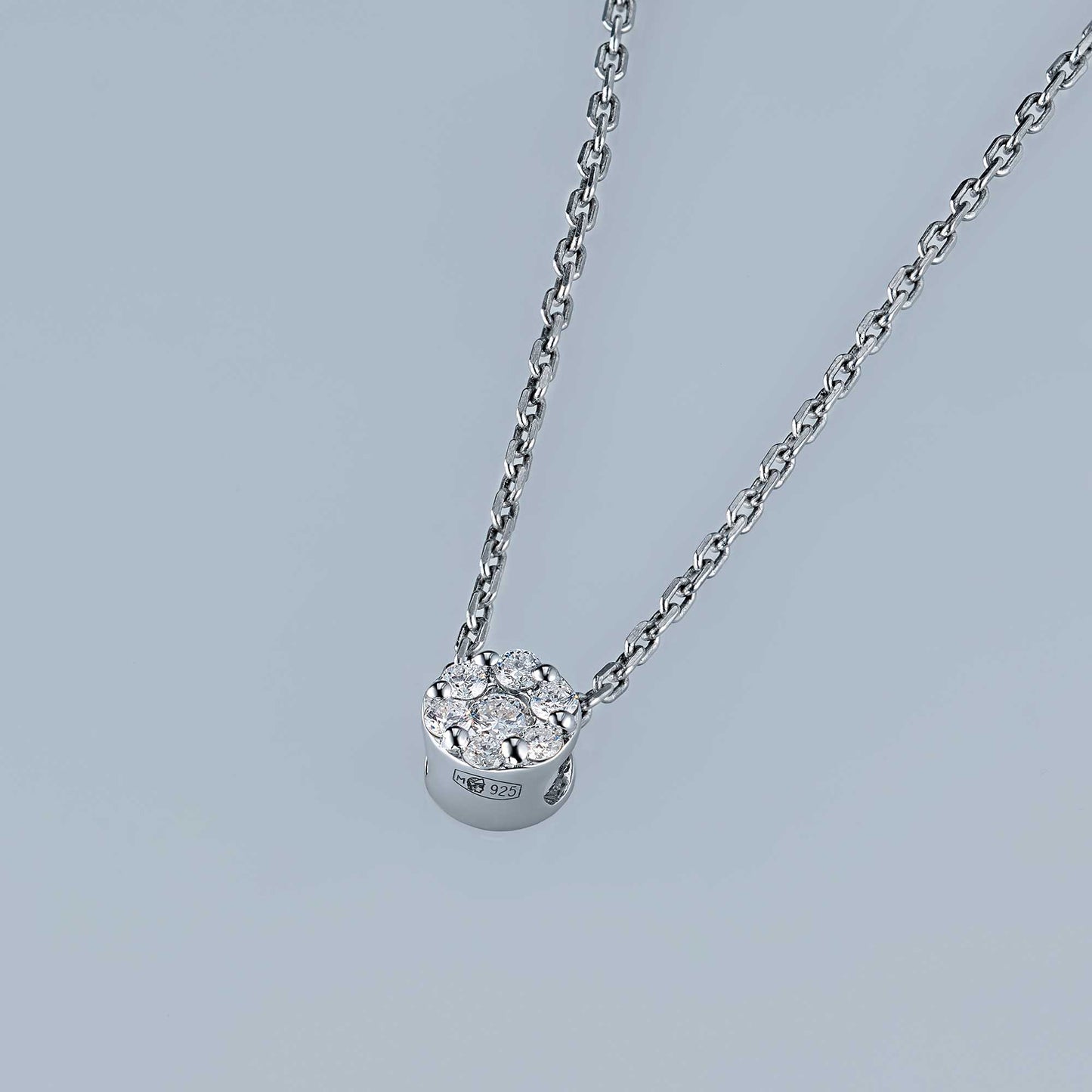 Sterling Silver Pendant with Lab-Created Diamonds 0.160 CT.TW