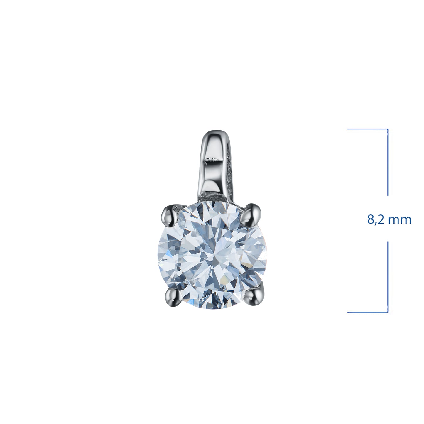 Sterling Silver Pendant with Lab-Created Diamonds 0.270 CT.TW