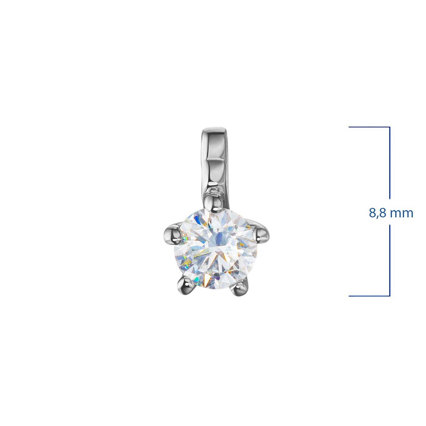 Sterling Silver Pendant with Lab-Created Diamonds 0.270 CT.TW
