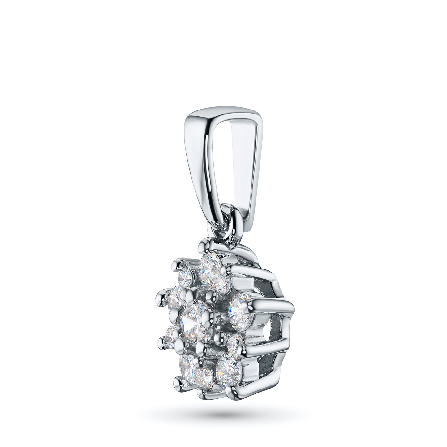 Sterling Silver Pendant with Lab-Created Diamonds 0.240 CT.TW