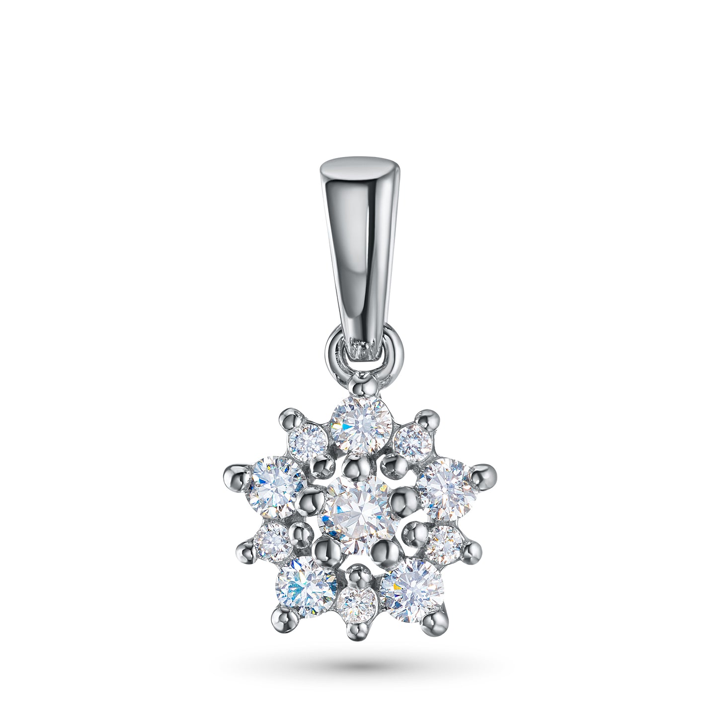 Sterling Silver Pendant with Lab-Created Diamonds 0.240 CT.TW