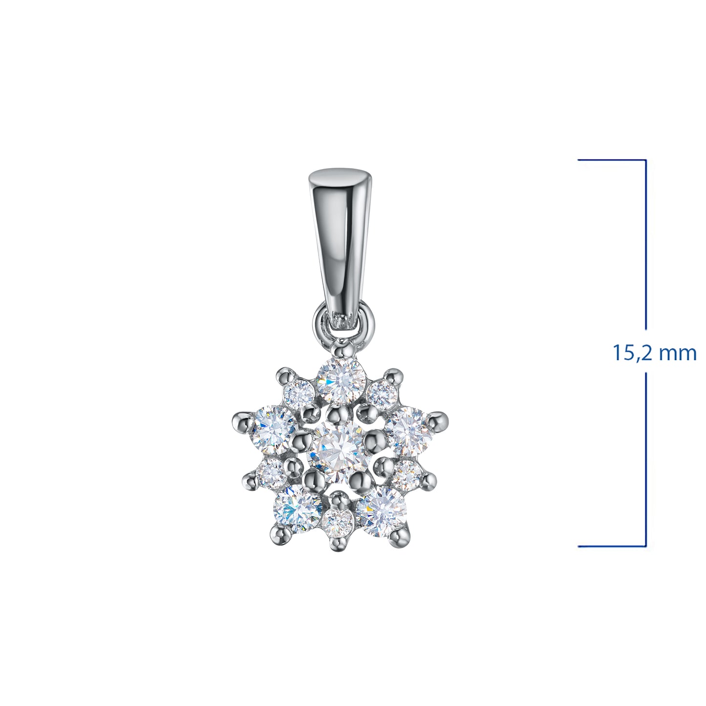 Sterling Silver Pendant with Lab-Created Diamonds 0.240 CT.TW