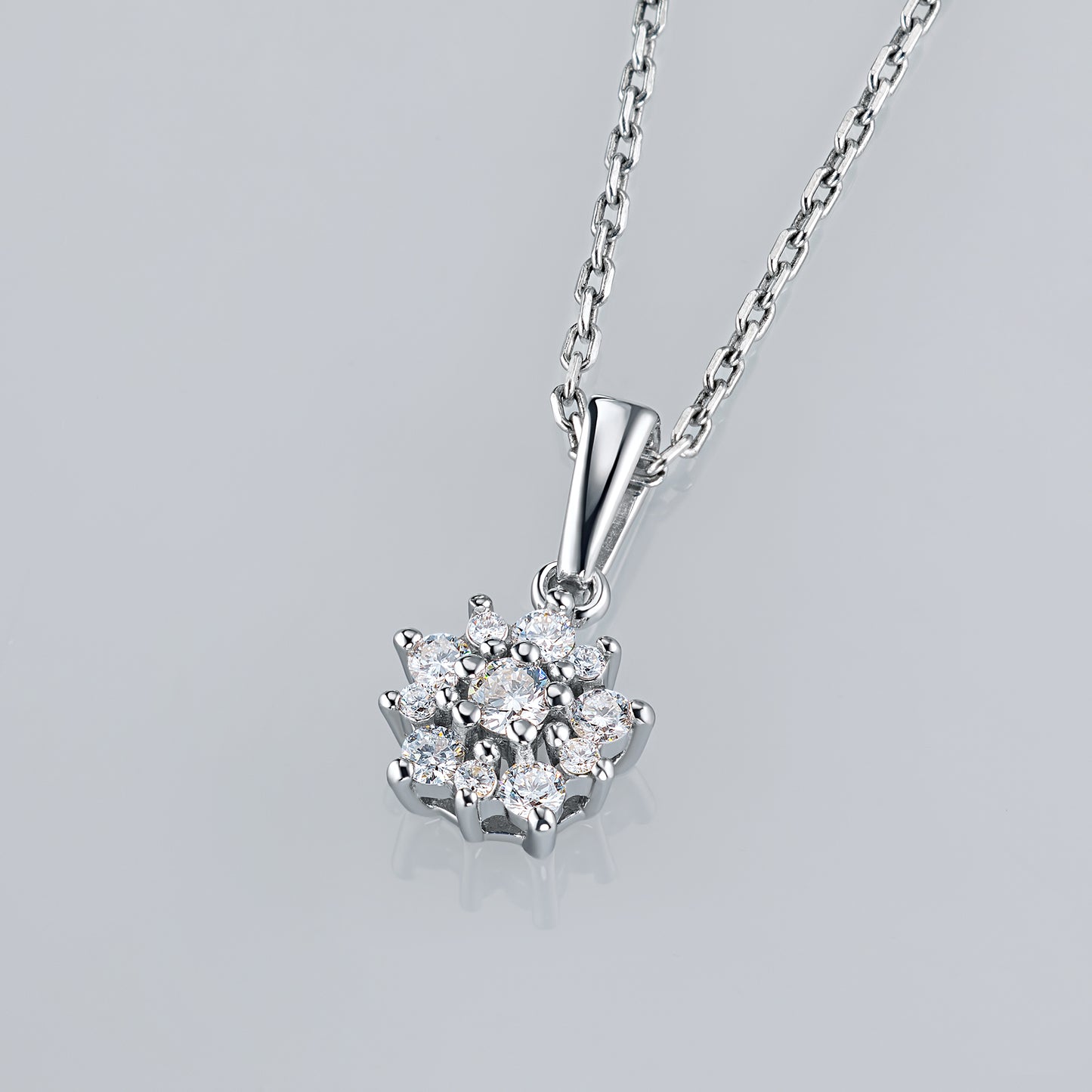 Sterling Silver Pendant with Lab-Created Diamonds 0.240 CT.TW