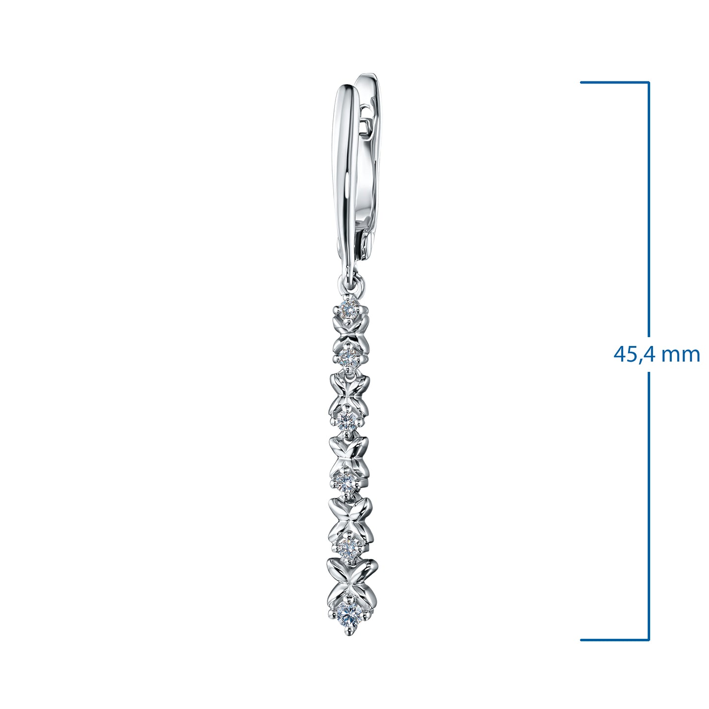 Sterling Silver Earrings with Lab-Created Diamonds 0.280 CT.TW