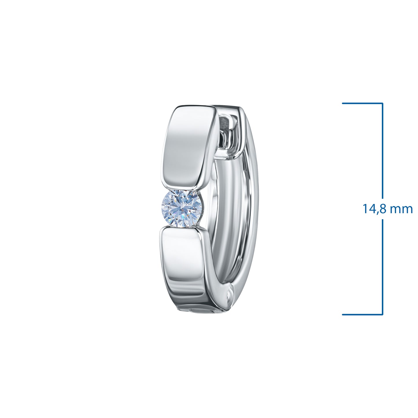 Sterling Silver Earrings with Lab-Created Diamonds 0.170 CT.TW