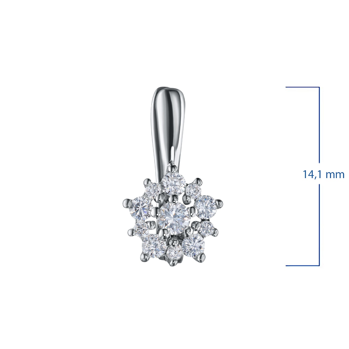 Sterling Silver Earrings with Lab-Created Diamonds 0.500 CT.TW